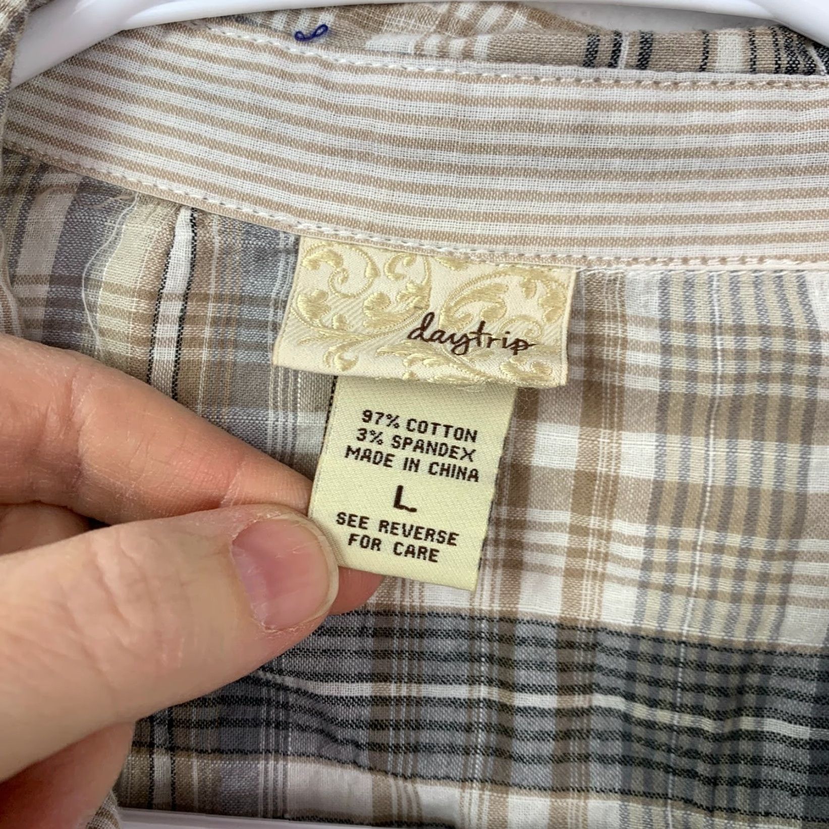 Vintage Y2K Daytrip Plaid Studded Button-Front Shirt Women's L Twilightcore Daytrip Shirt Size L / US 10 / IT 46 - 4 Thumbnail