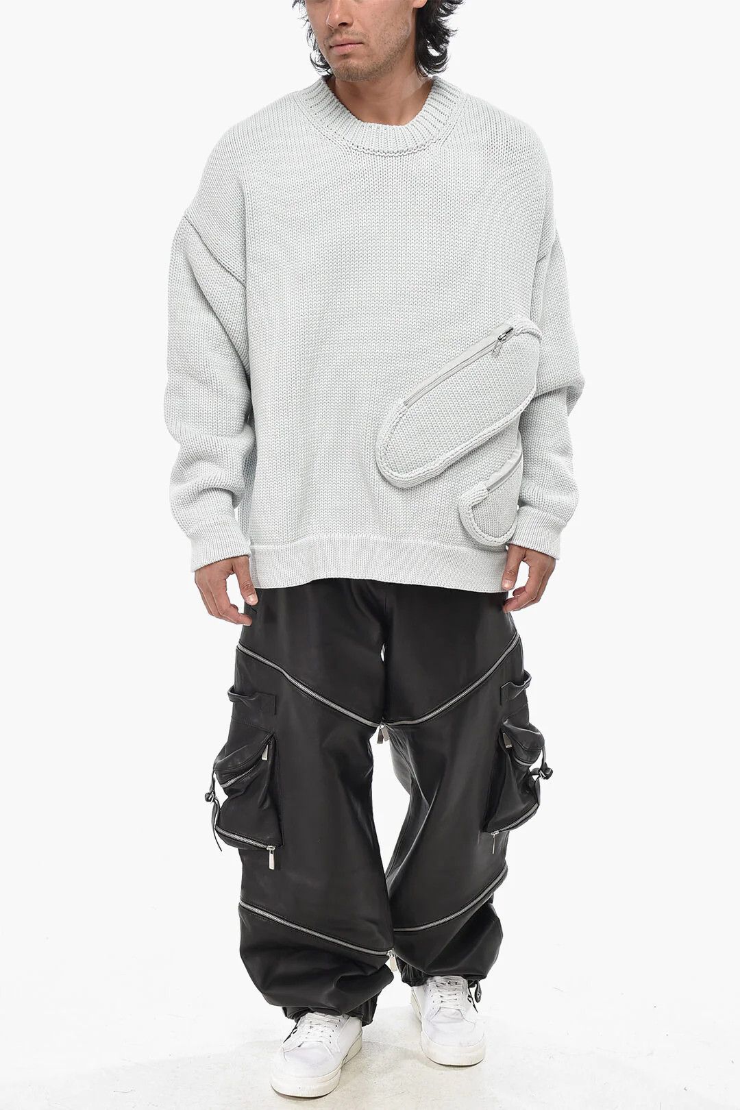 Off-White og1mm0526 Maglia Girocollo Sweater in White Size US XL / EU 56 / 4 - 4 Thumbnail