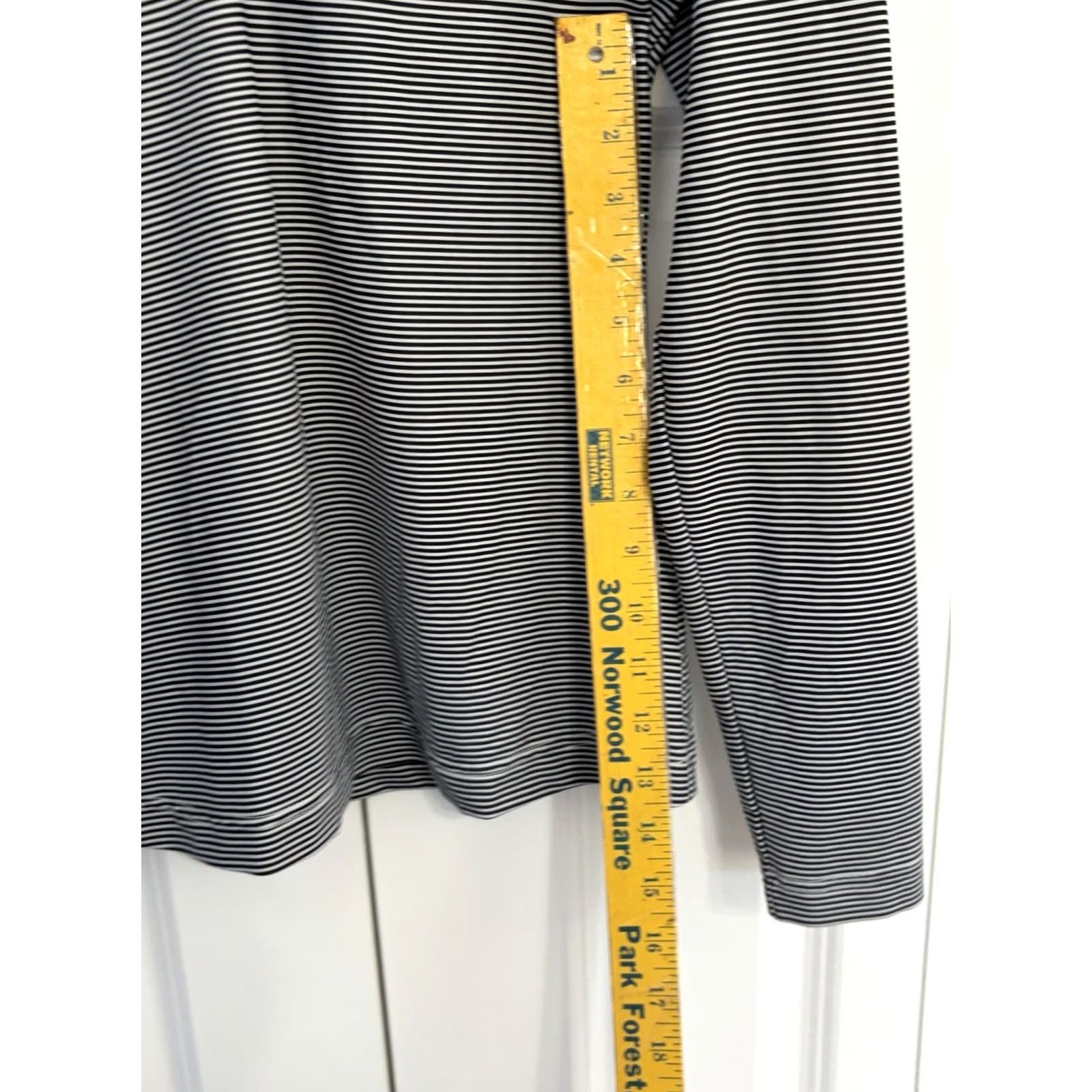 Cutter & Buck Cutter & Buck Womens Black White Striped 1/4 Zip Golf XS Pullover Shirt Size ONE SIZE - 5 Thumbnail