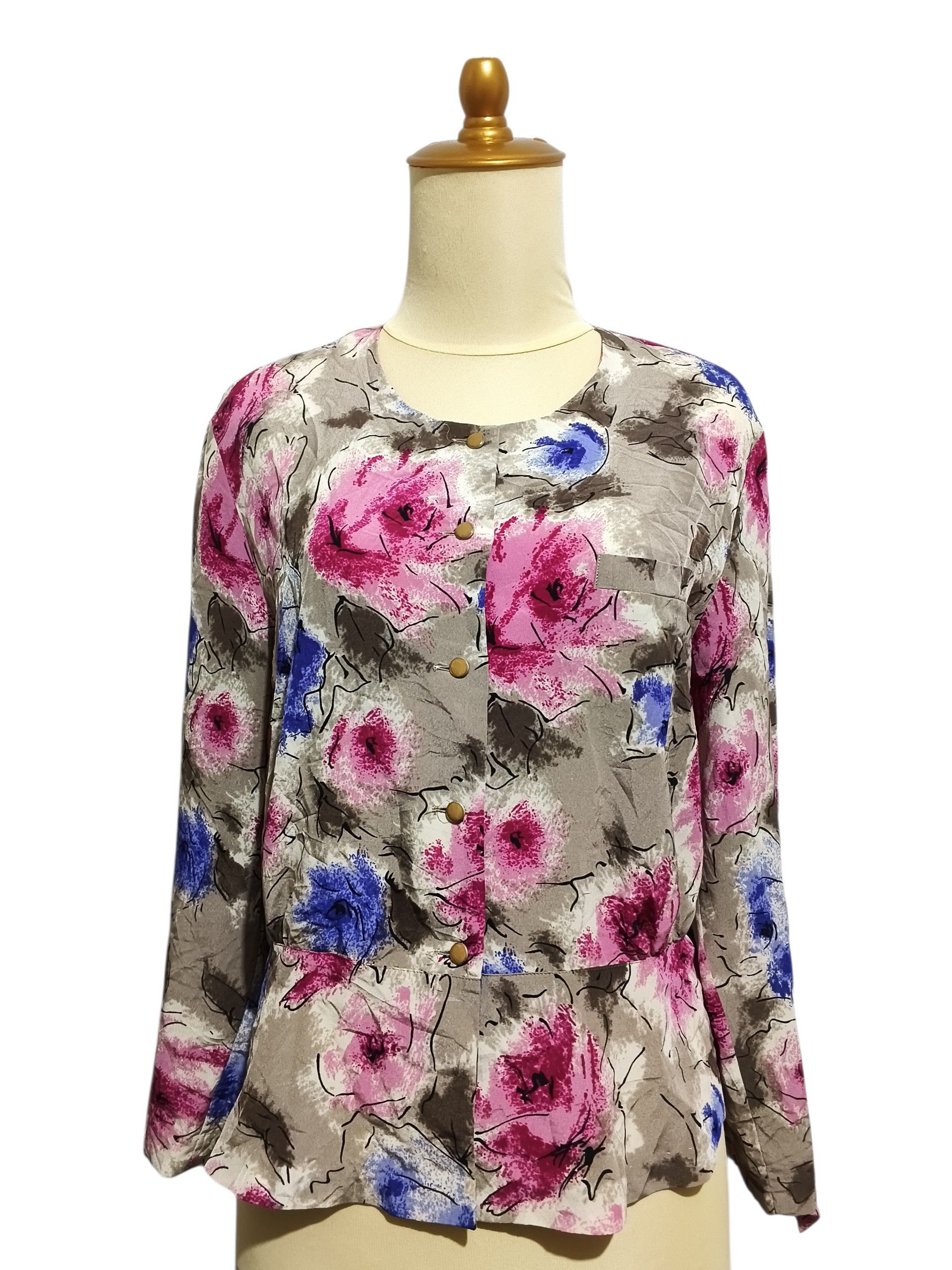 Pierre Balmain Vintage Pierre Balmain Floral Blouses Size S / US 4 / IT 40 - 1 Thumbnail