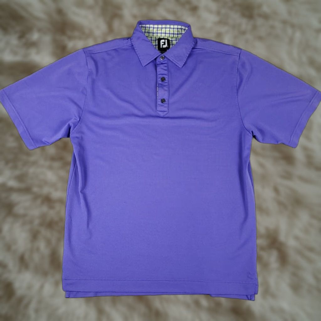 Footjoy FJ Polo Shirt Mens M Purple Golf Casual Short Sleeve Polo Shirt Mens Purple Sports Modern Preppy Size US M / EU 48-50 / 2 - 1 Thumbnail