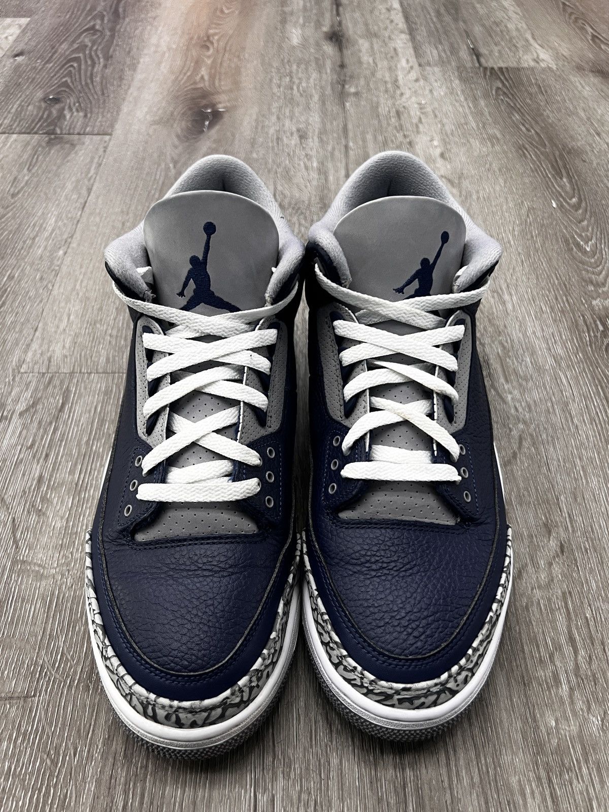 Jordan Brand Air Jordan 3 Retro “Georgetown” (2021) **PRE-OWNED** Size US 13 / EU 46 - 2 Thumbnail
