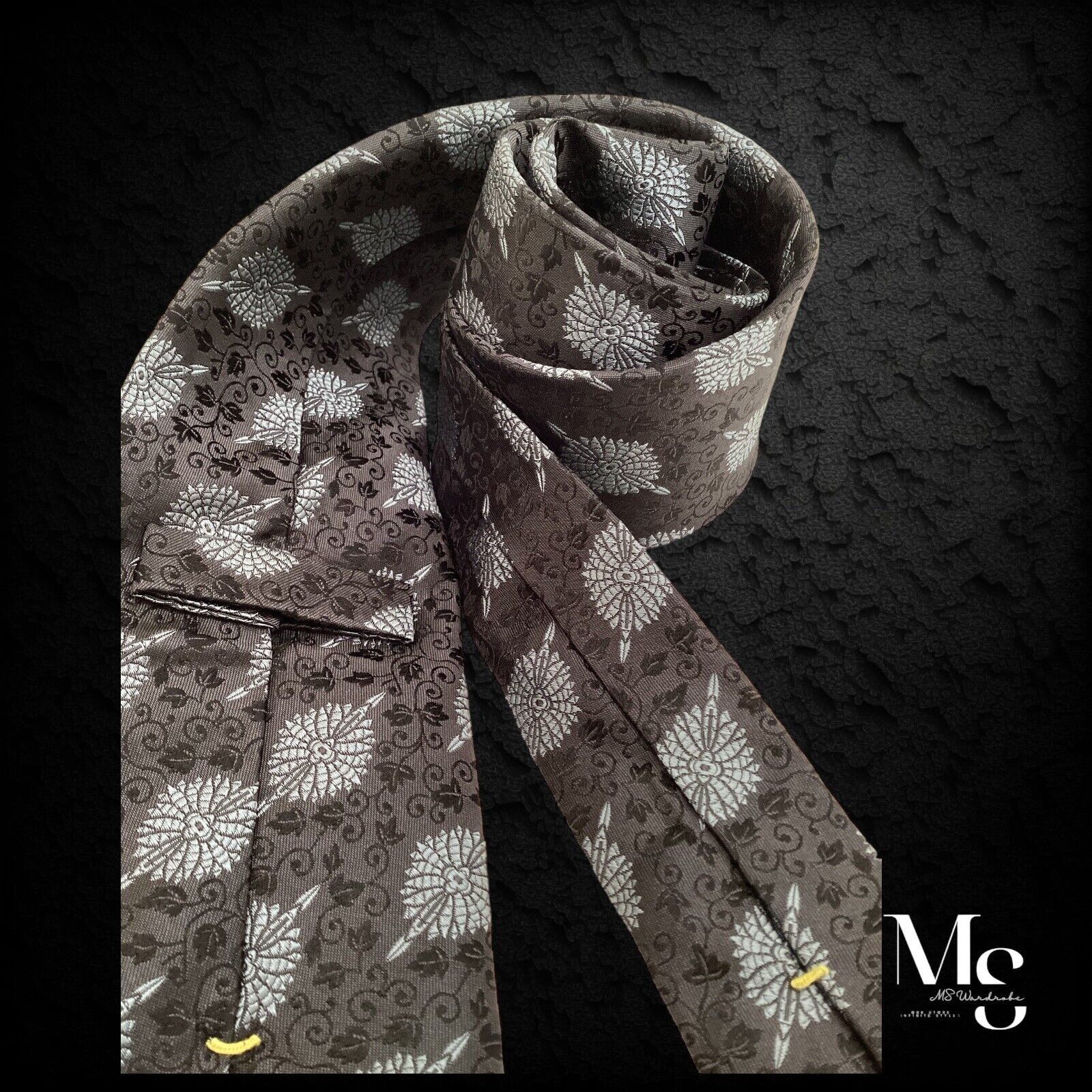 Emanuel Ungaro EMANUEL UNGARO Black Geometric Silk Tie Made In Italy W: 3.5 Size ONE SIZE - 3 Thumbnail