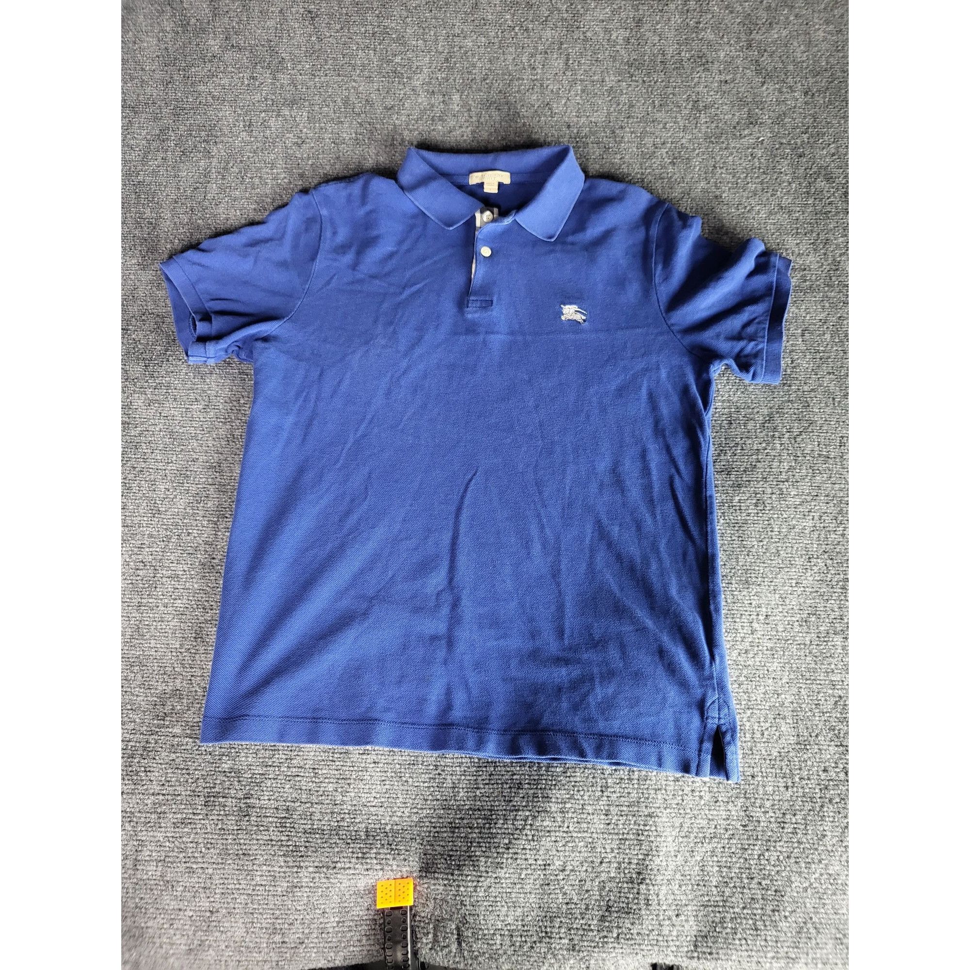 Burberry Burberry Brit Polo Style Collared Nova Check Blue Sz L Cotto Size US L / EU 52-54 / 3 - 1 Thumbnail