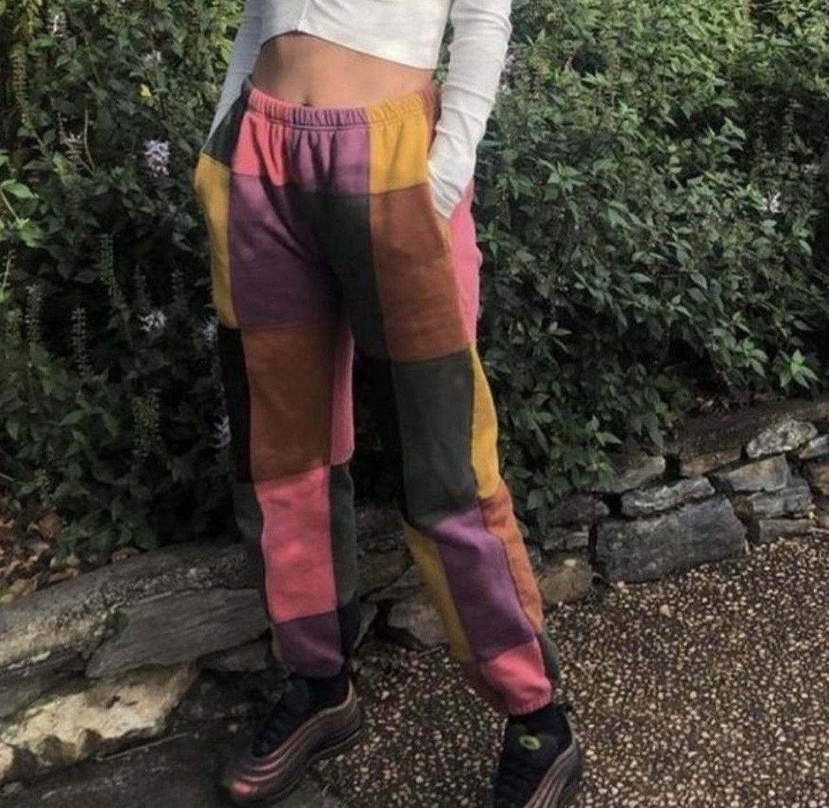 Supreme Supreme FW 17 patchwork Multicolour trackpants in black Size US 32 / EU 48 - 2 Thumbnail