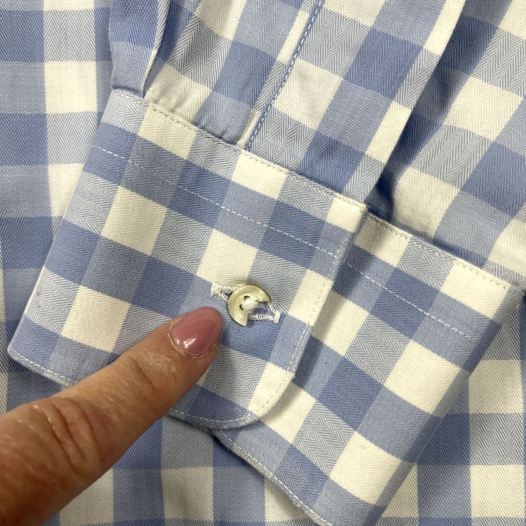 Vintage Gitman Bros Shirt Mens L Blue Button Up USA Made Gingham Check Regular Fit Long Sleeve Size US L / EU 52-54 / 3 - 5 Thumbnail