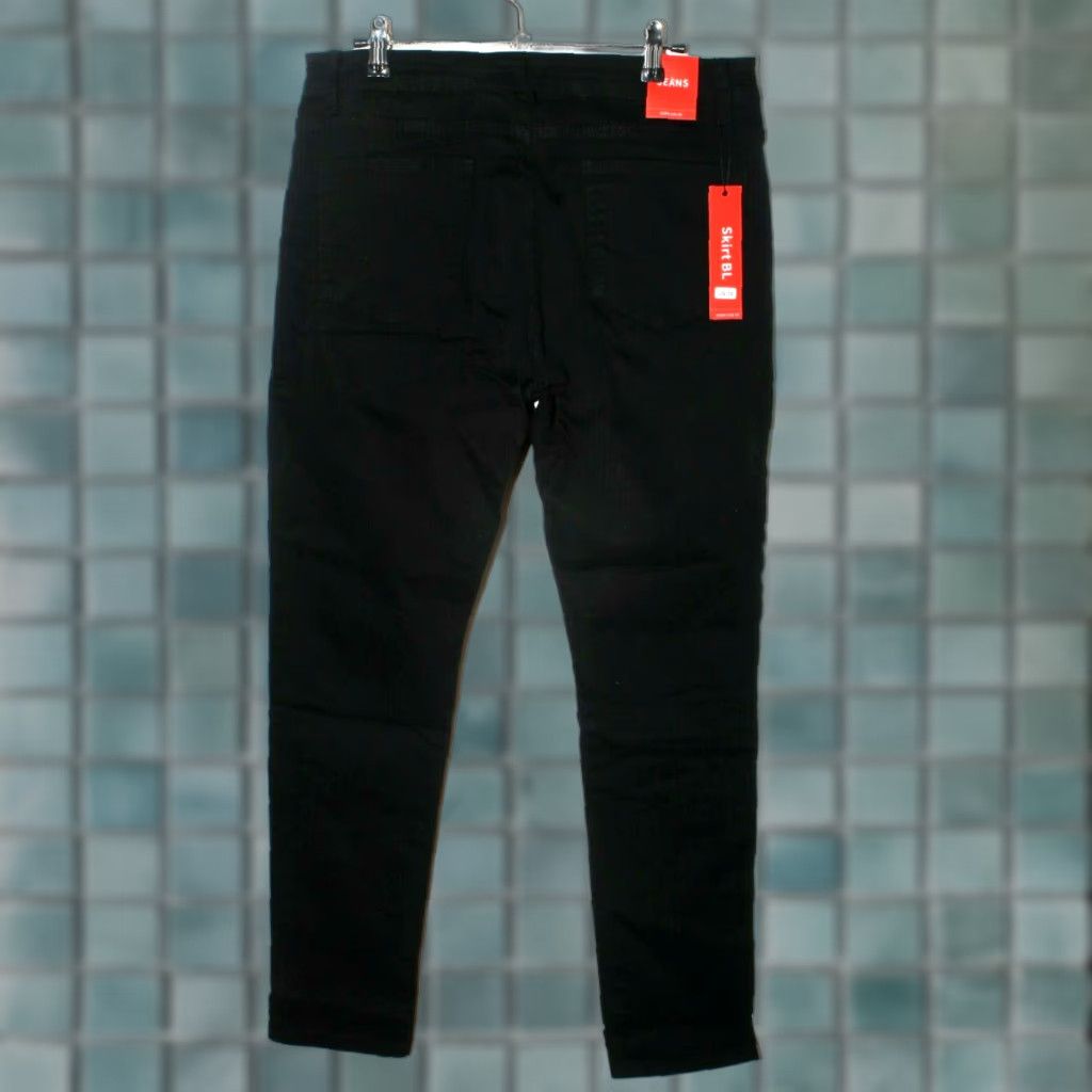 Vintage Galmint Women's High Rise Black Denim Jeans Size US 14 32X30 NWT Size 36" / US 14 / IT 50 - 1 Thumbnail