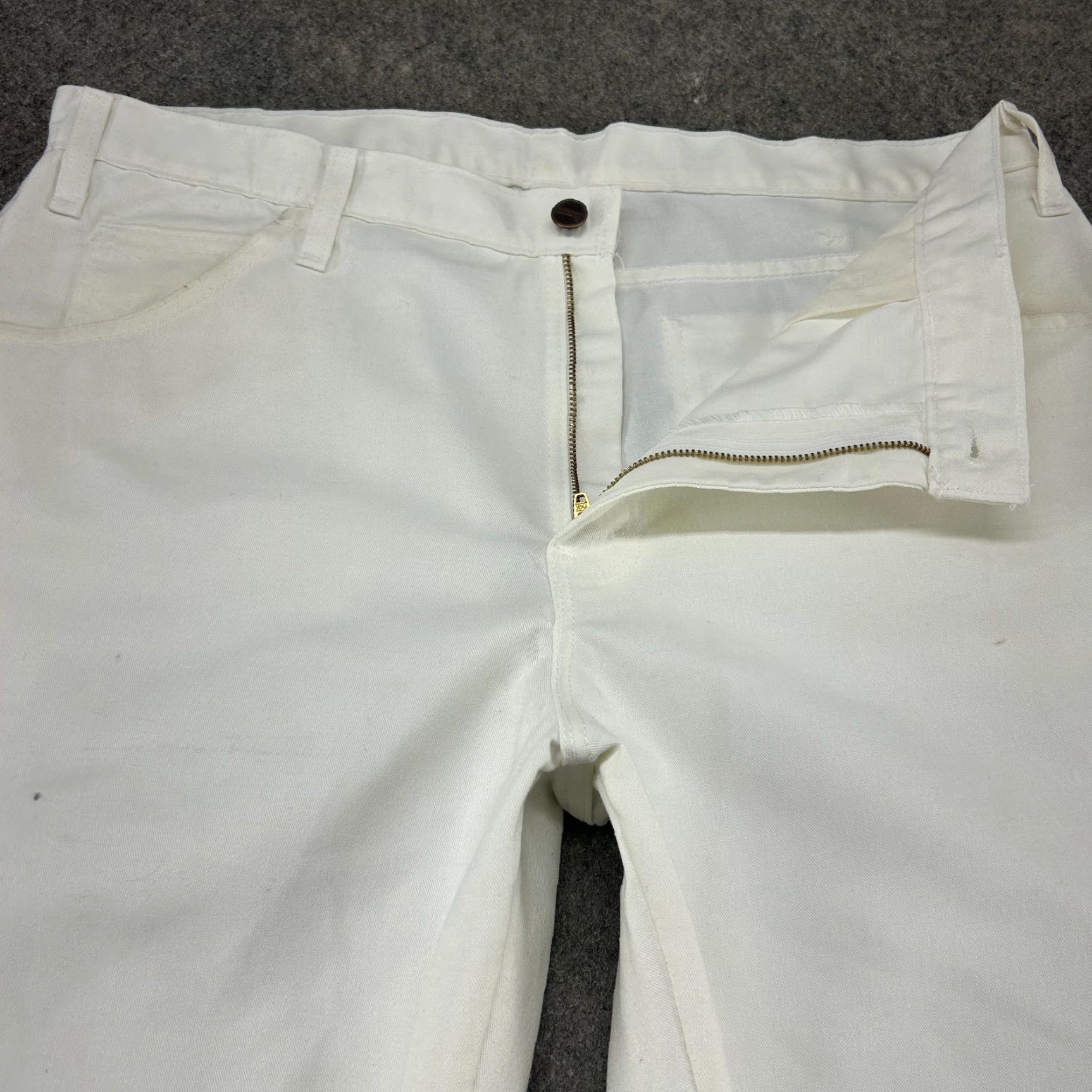 Dickies Dickies Pants Mens 36x32 White Carpenter Straight Leg Regular Fit Logo Workwear Pants Size US 36 / EU 52 - 2 Thumbnail