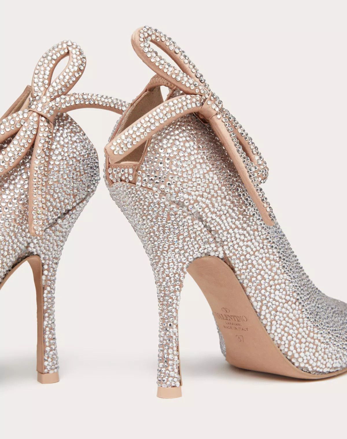 Valentino o1s1wg110426 Nite-Out 110mm Pumps with Crystals in Silver Size US 6.5 / IT 36.5 - 5 Thumbnail