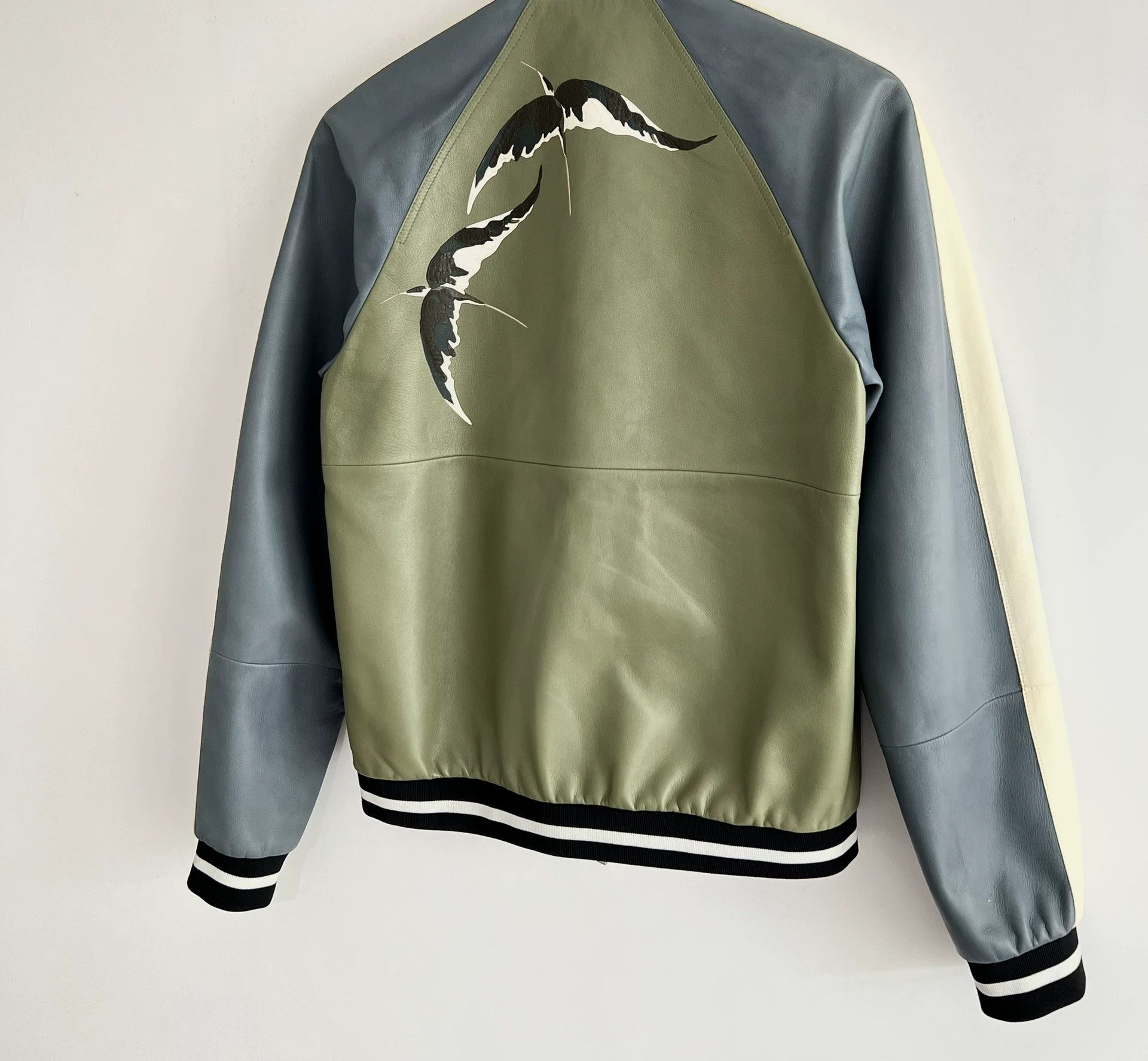Valentino Valentino 16SS Runway Bird Patch Lambskin Bomber Jacket Size US S / EU 44-46 / 1 - 6 Thumbnail