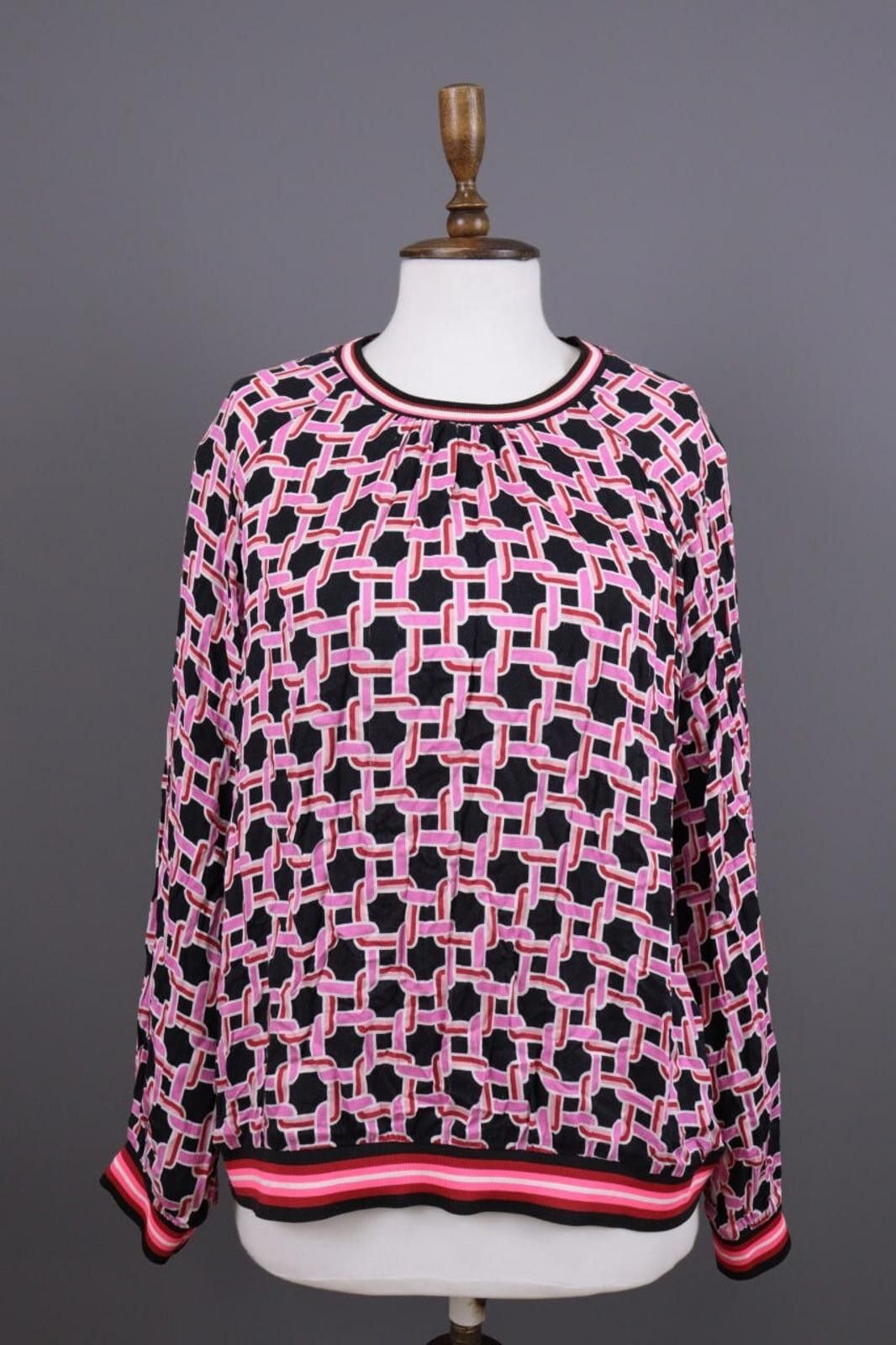 Designer Emily Van Den Bergh Black Сhains Print Blouse Shirt Sz 46 Size M / US 6-8 / IT 42-44 - 1 Thumbnail