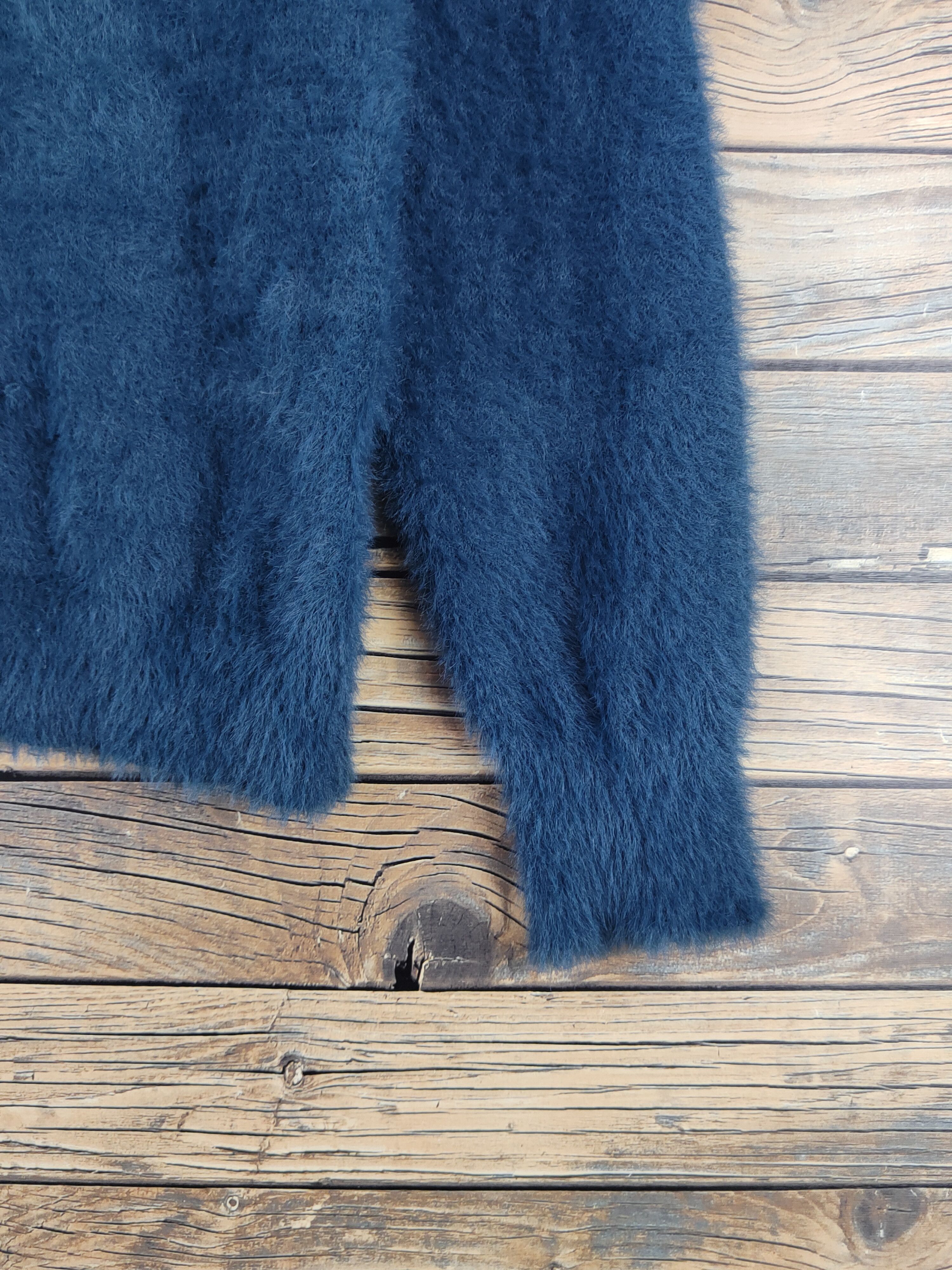 Homespun Knitwear Japan Dark Blue Fur shaggy Mohair Knitwear #W2166 Size M / US 6-8 / IT 42-44 - 6 Thumbnail