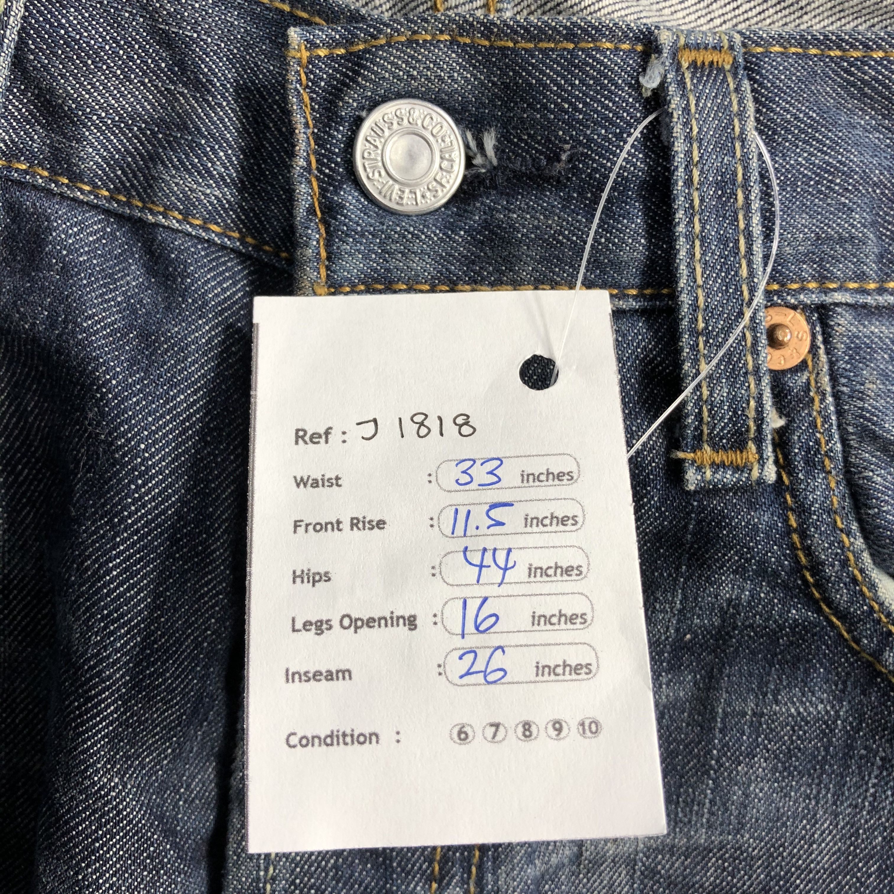 Levi's Vintage 90s Levis 501 Jeans-J1818 Size US 33 - 12 Thumbnail