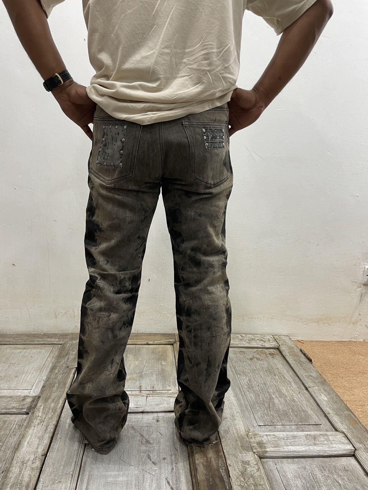 Hysteric Glamour × Japanese Brand Japanese Bernings Sho Printed Punk Bootcut Jeans wc 354 Size US 31 - 14 Thumbnail