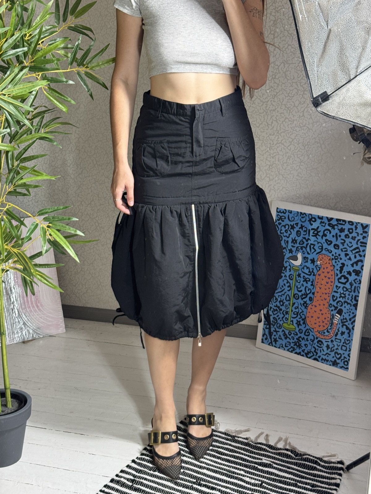 Other VINTAGE AVANT GARDE BALLOON STYLE MIDI SKIRT Size 28" / US 6 / IT 42 - 3 Thumbnail
