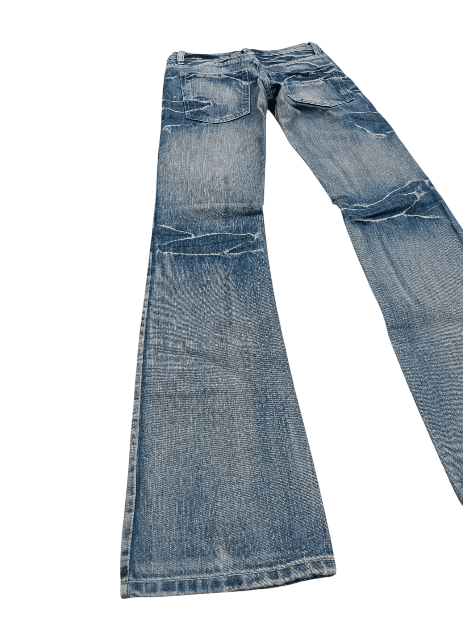 Japanese Brand Flared K.U.I Whiskers Faded Boot Cut Jeans Size US 28 / EU 44 - 17 Thumbnail