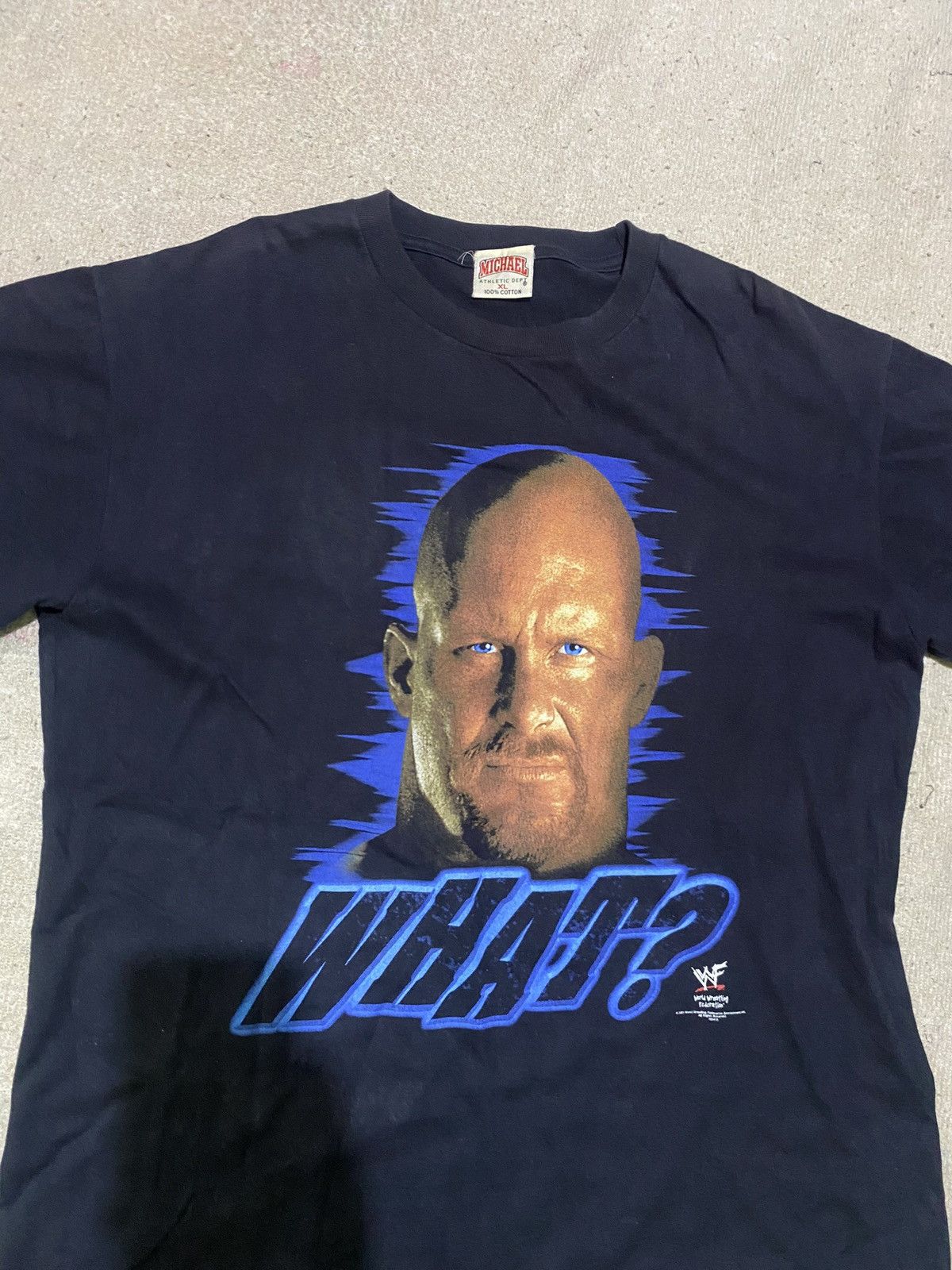 WWF Vintage Stone Cold Steve Austin “WHAT?” Size US XL / EU 56 / 4 - 4 Thumbnail