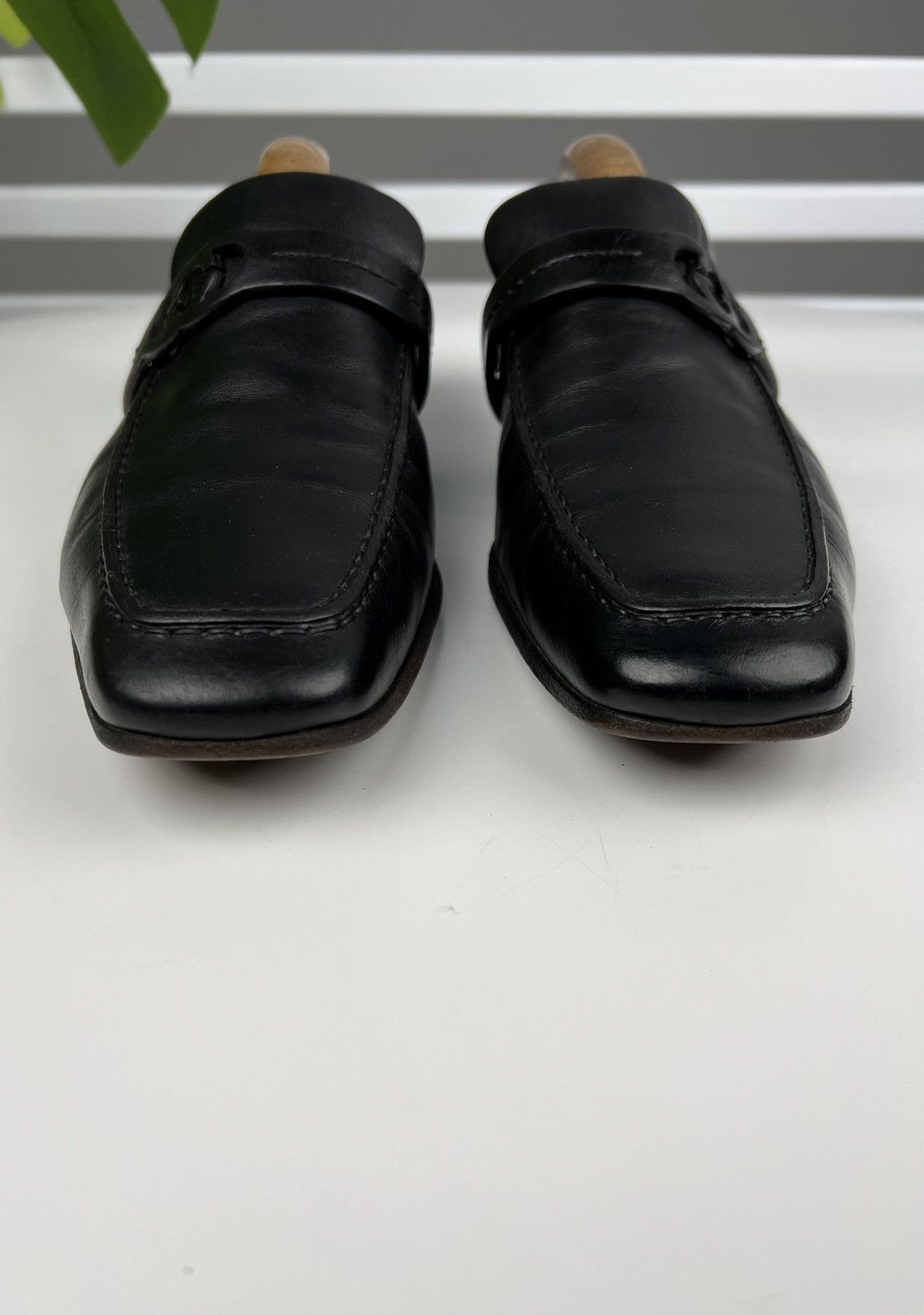 Gucci GUCCI Loafers Leather Shoes Strap GG Logo Black Men’s Size US 6.5 / EU 39-40 - 6 Thumbnail