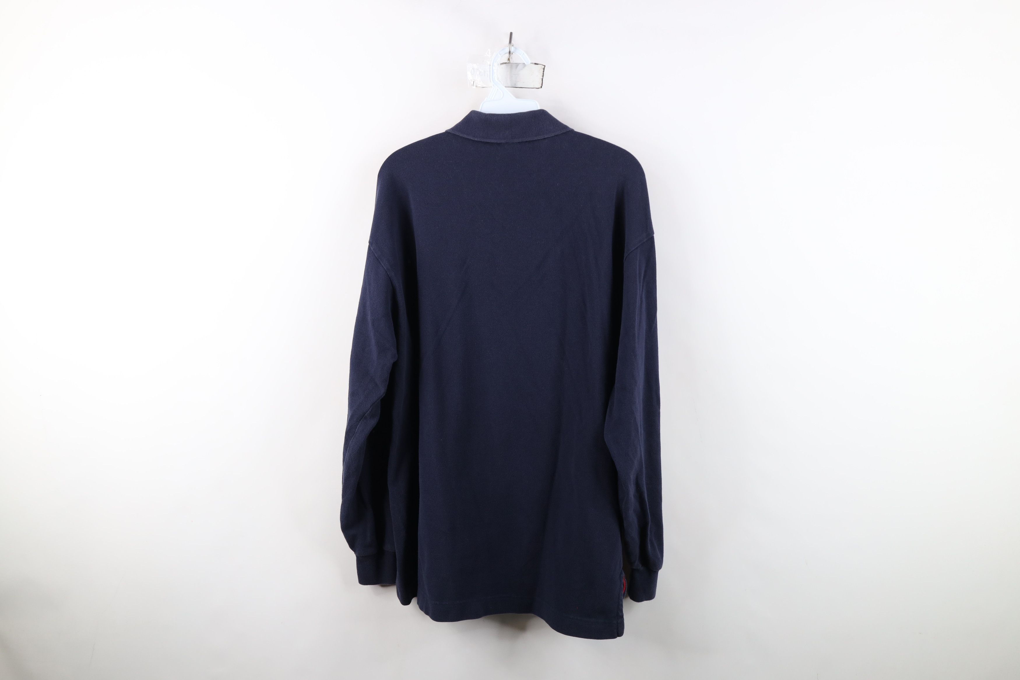 Nautica Vintage 90s Nautica Long Sleeve Rugby Polo Shirt Blue Size US L / EU 52-54 / 3 - 12 Thumbnail
