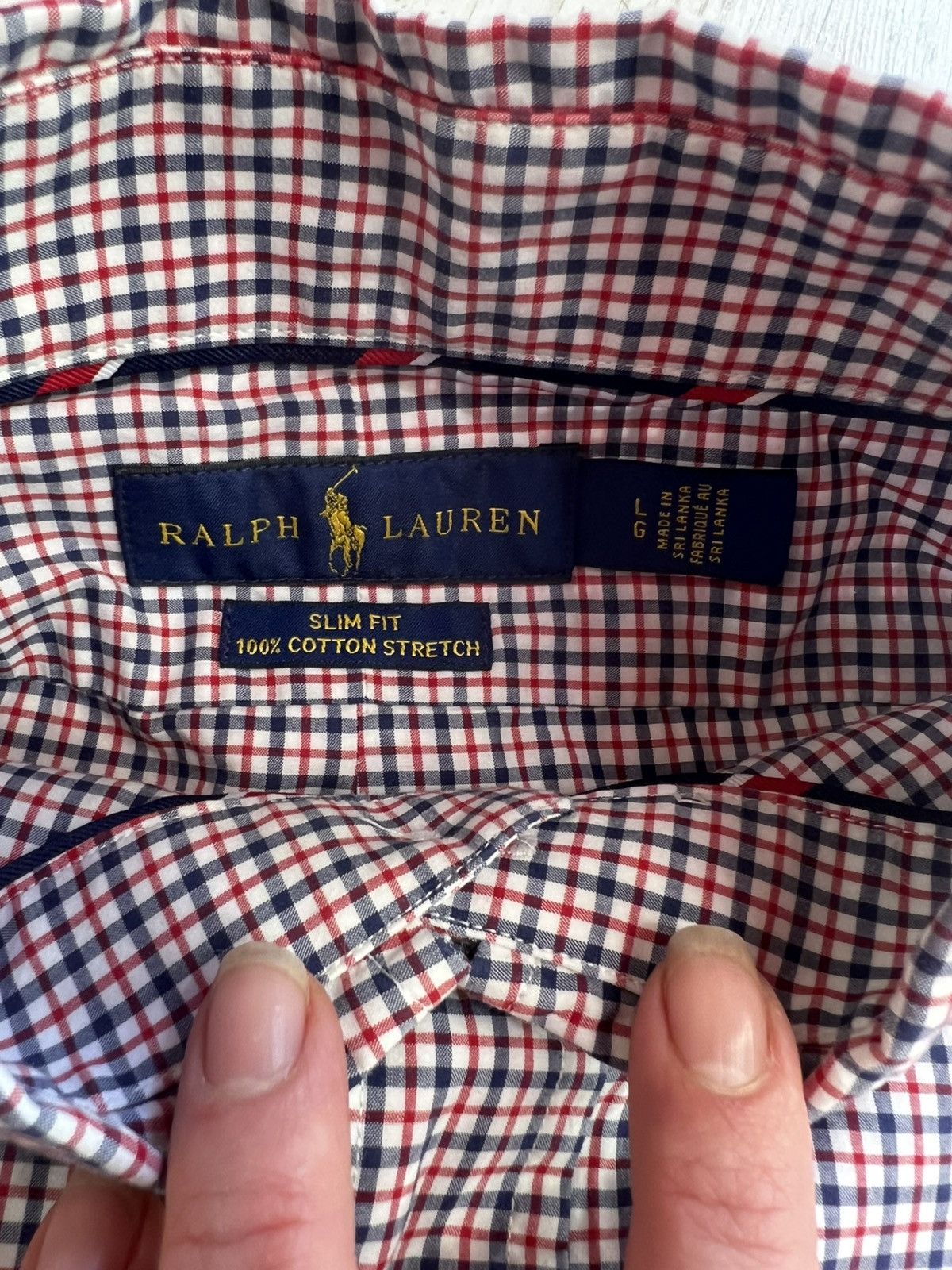 Ralph Lauren Ralph Lauren Slim Fit Plaid Shirt L Blue Red Check Cotton Size US L / EU 52-54 / 3 - 7 Thumbnail