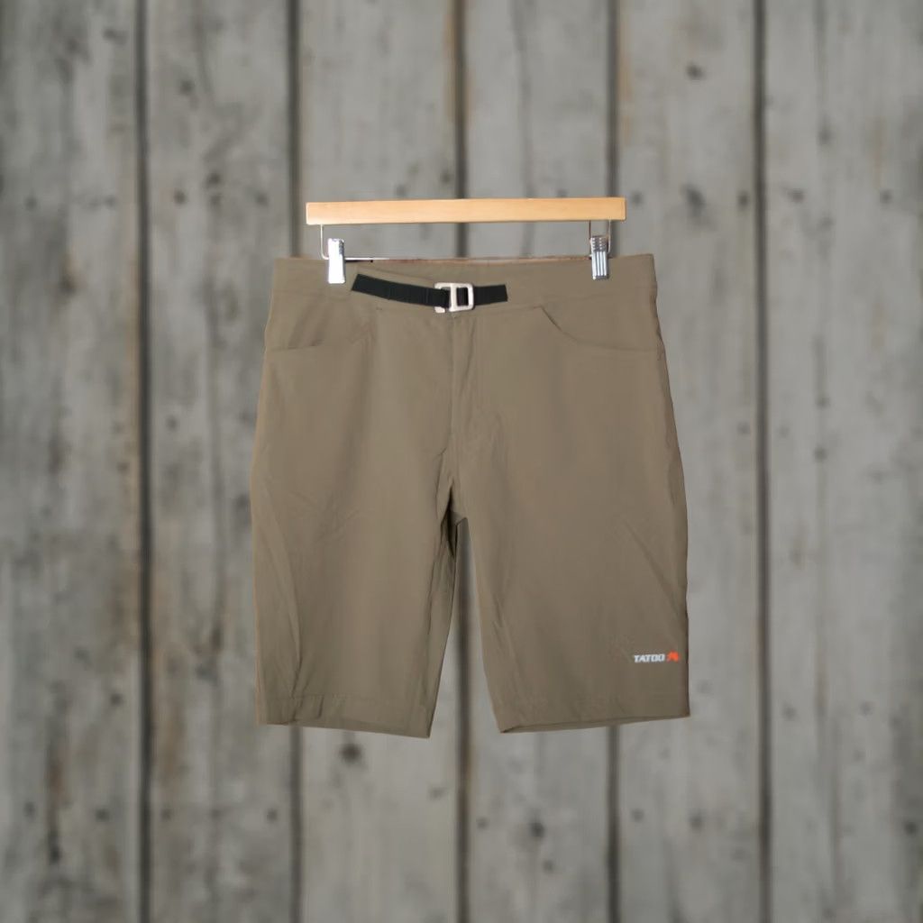 Vintage TATOO Stone Brown Stretch Nylon Blend Hiking Shorts Men's M Sz. M Cargo Nylon/Elastane Blend Brown Hiking Shorts Mens Gear Size US 31 - 1 Thumbnail