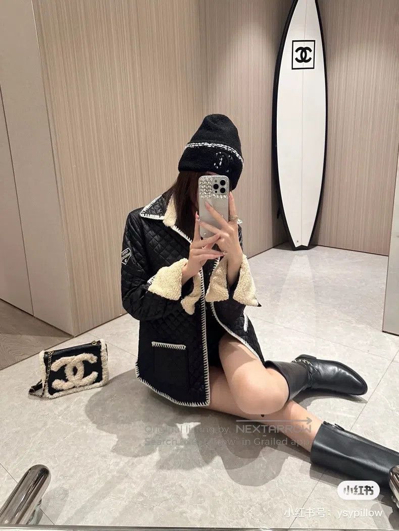 Chanel Chanel Ski series black diamond plaid cotton letter double Size XS / US 0-2 / IT 36-38 - 9 Thumbnail