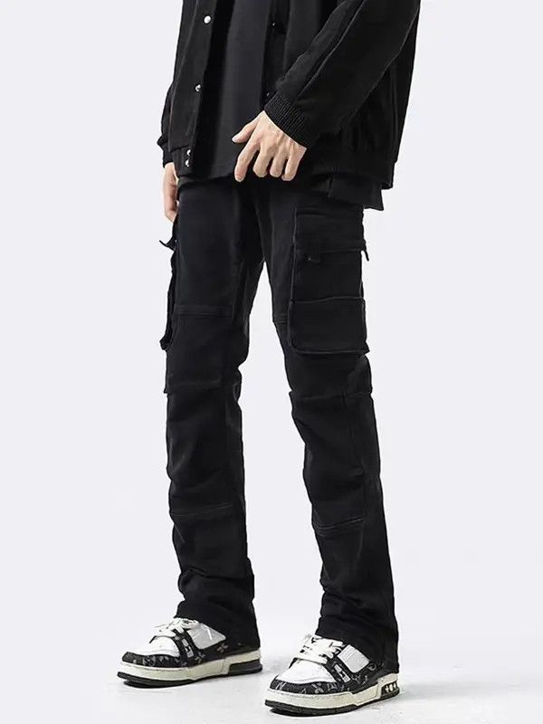 VIBE Black High Street Vintage Loose Casual Pants Size US 33 - 3 Thumbnail