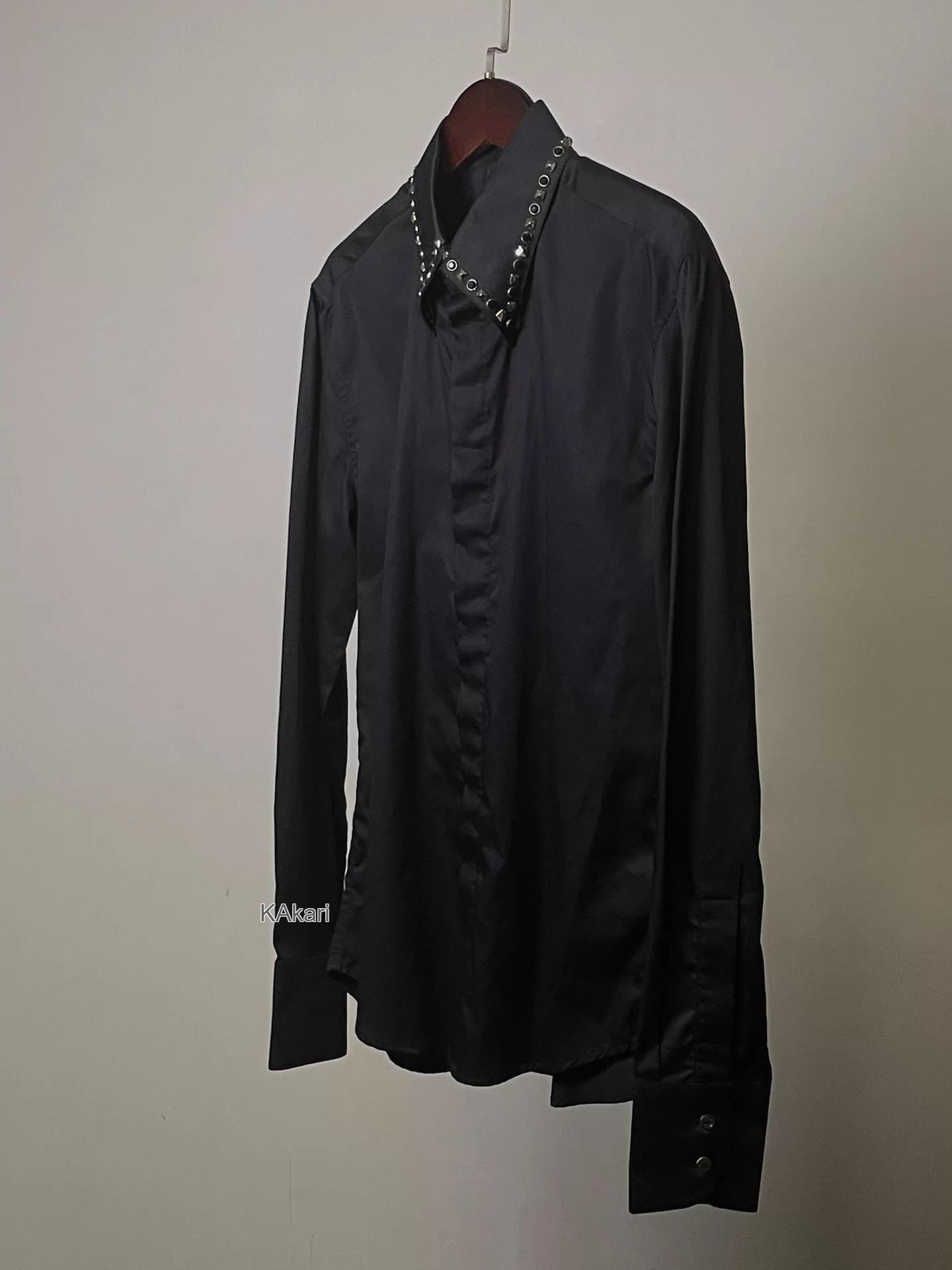 Dsquared2 Studded Collar Black Button-Up Shirt Size S Size US S / EU 44-46 / 1 - 3 Thumbnail