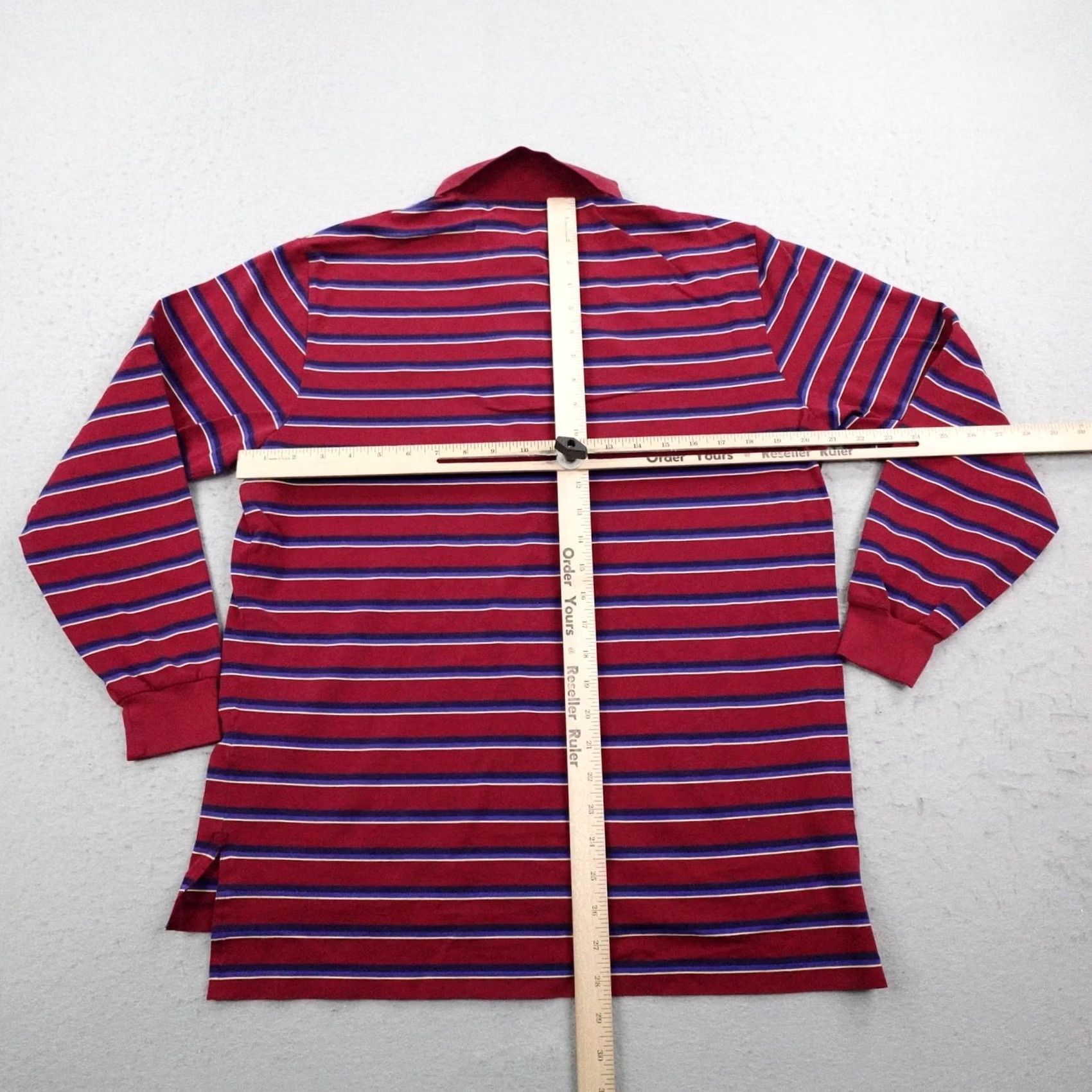 Polo Ralph Lauren VINTAGE Polo Ralph Lauren Golf Shirt Mens Medium Red Blue Stripes Pima Cotton Size US M / EU 48-50 / 2 - 5 Thumbnail