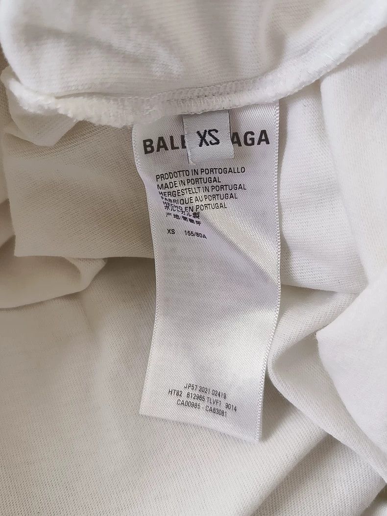 Balenciaga Balenciaga Jelly dissolve logo printed white short sleeve 2 Size US XS / EU 42 / 0 - 4 Thumbnail