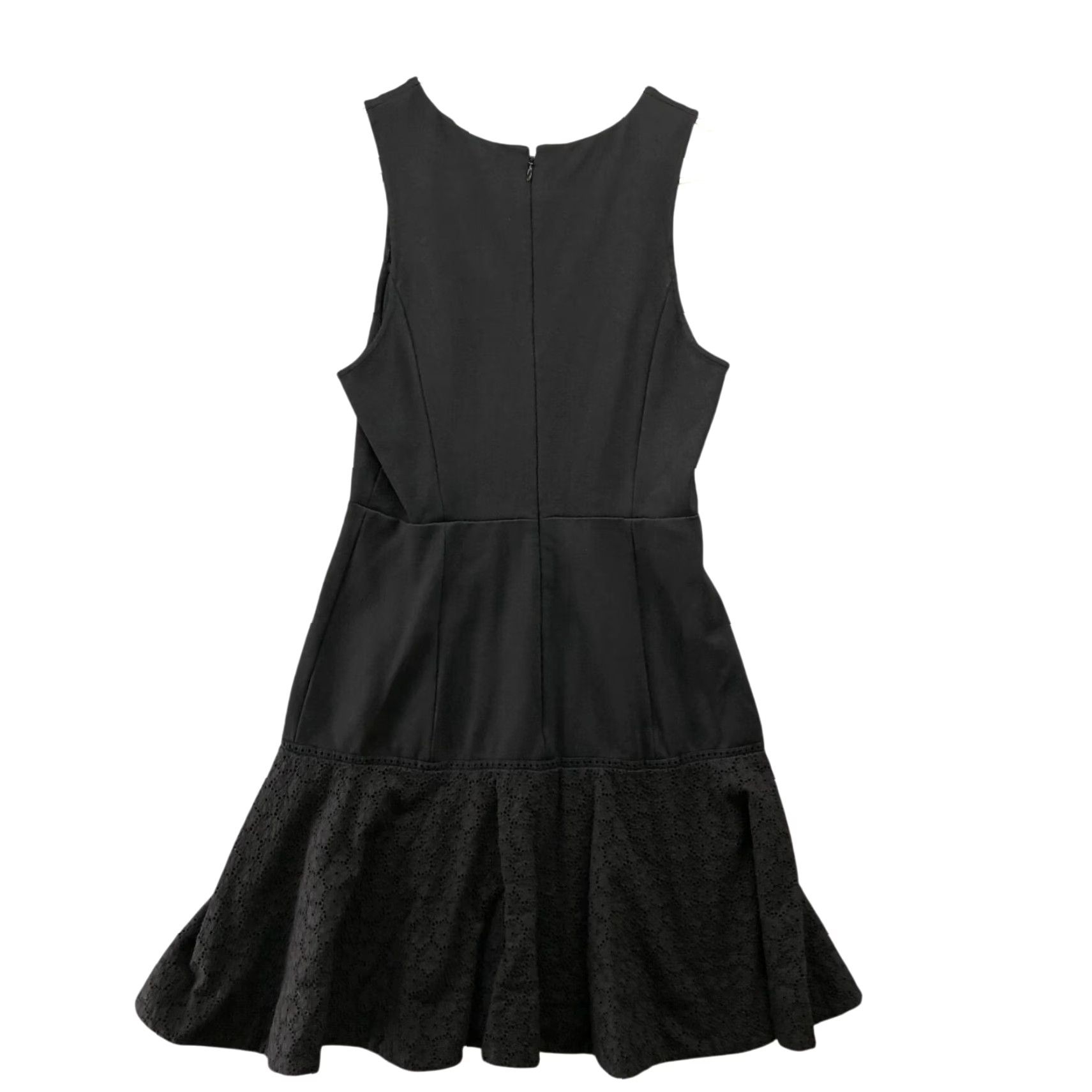 J.Crew J. Crew Collection Sleeveless Dress Size 6 Black A-Line Knee Length Eyelet Flare Women Size M / US 6-8 / IT 42-44 - 2 Thumbnail
