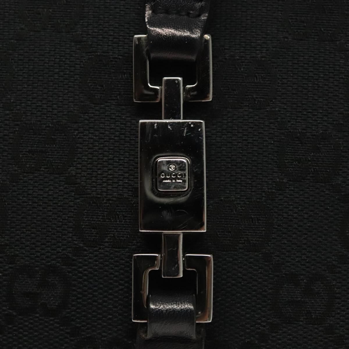 Gucci GUCCI GG Canvas Jackie Hand Bag Black Silver 002 002 Size ONE SIZE - 14 Thumbnail