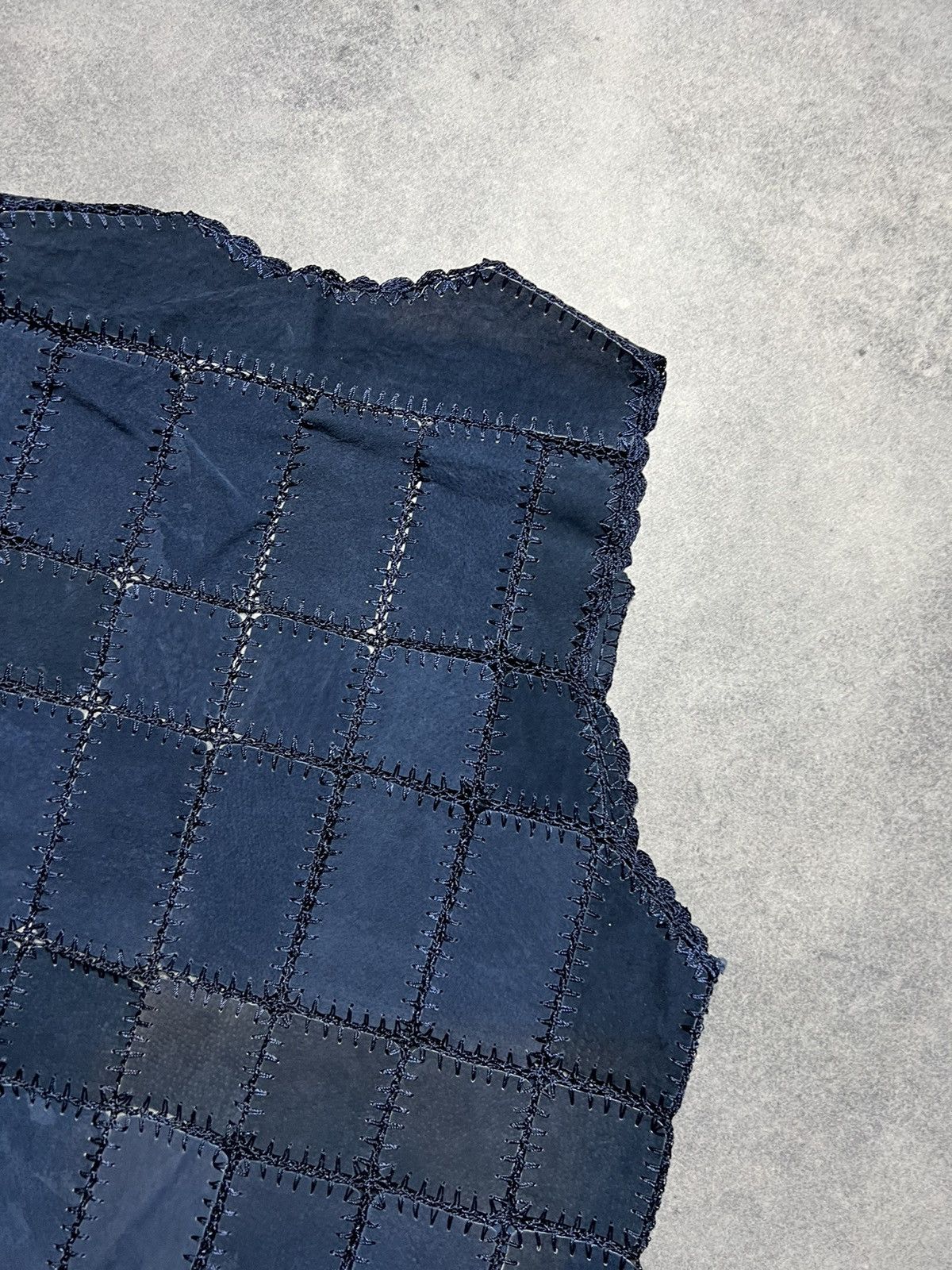 Japanese Brand Vintage Patchwork Faded Suede Rick Owens Style Y2K Vest Size L / US 10 / IT 46 - 12 Thumbnail