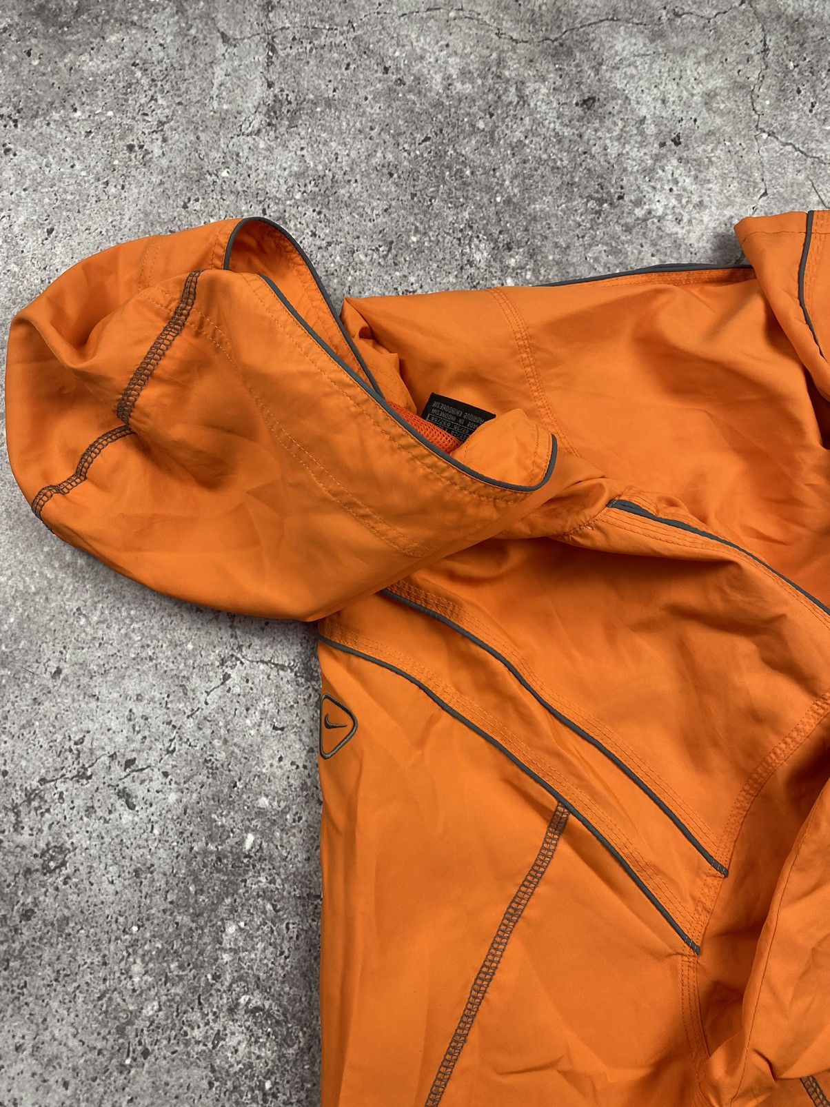 Nike × Vintage Crazy Vintage 90s Nike Windbreaker Rain Zip Up Jacket Orange Size US M / EU 48-50 / 2 - 7 Thumbnail