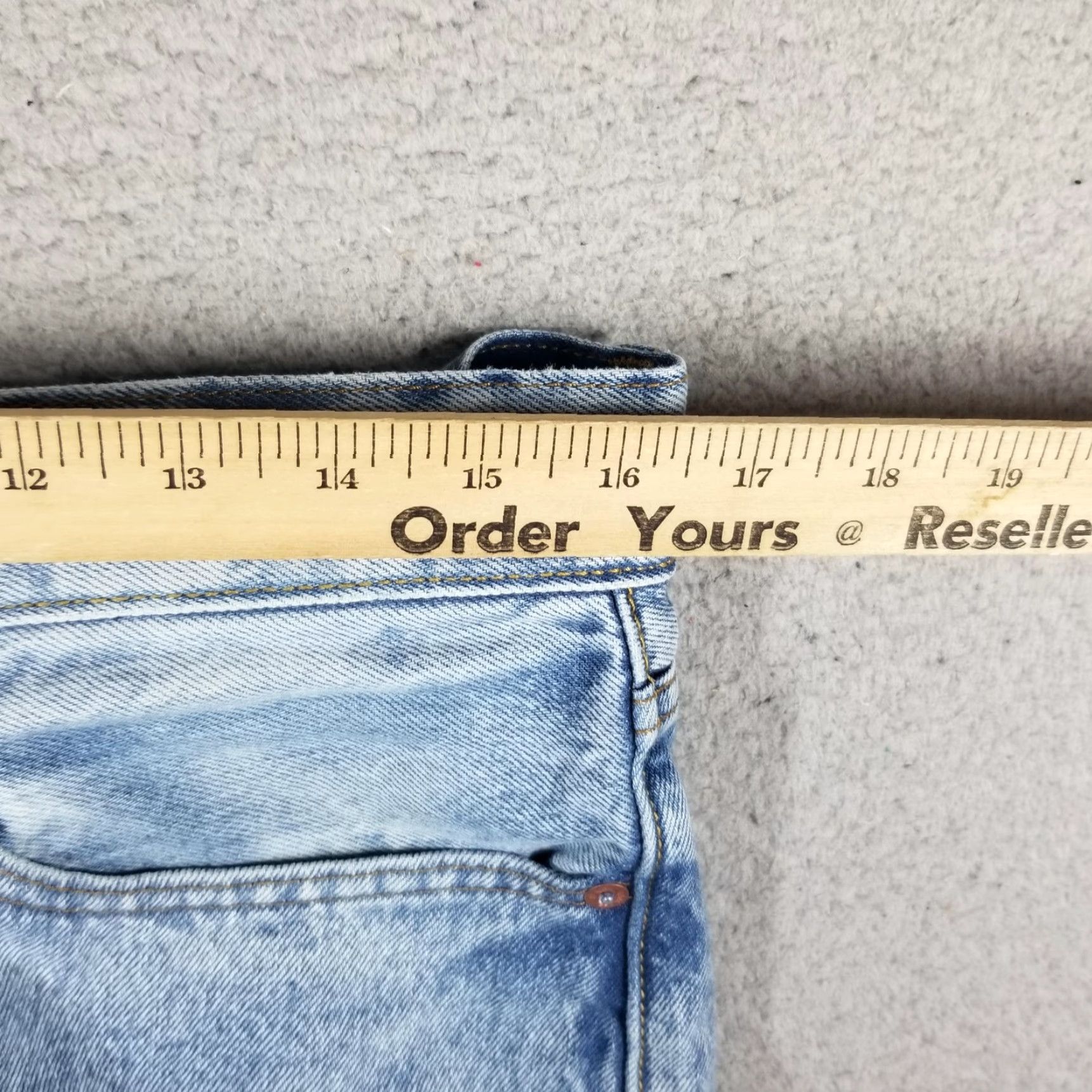 Gap Gap Easy Taper RGD Denim Jeans Mens 32x30 Blue Medium Stone Tapered Button Fly Size US 32 / EU 48 - 6 Thumbnail