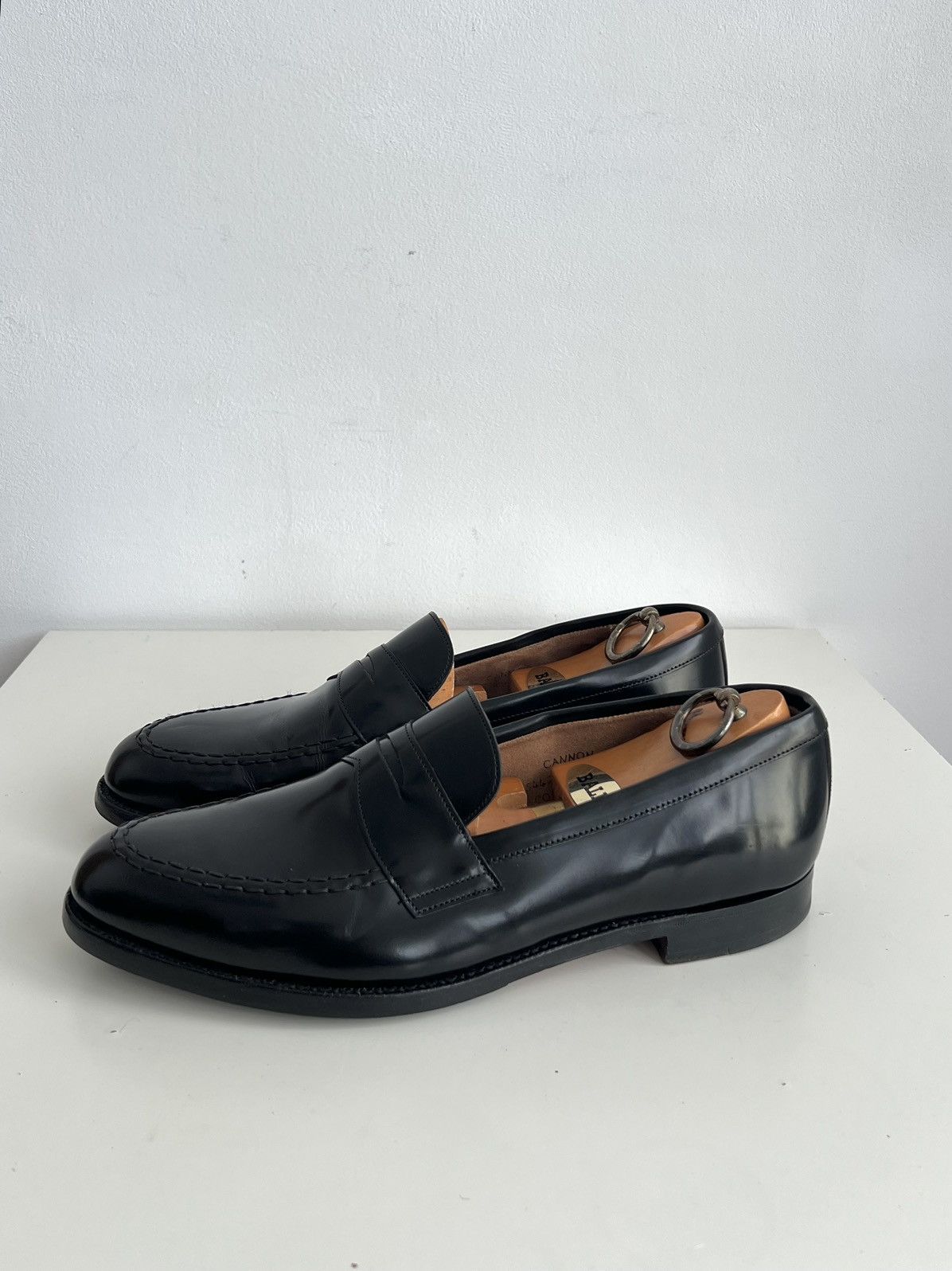 🇬🇧Vintage Cheaney Cannon Shine Calf Leather Loafers Black