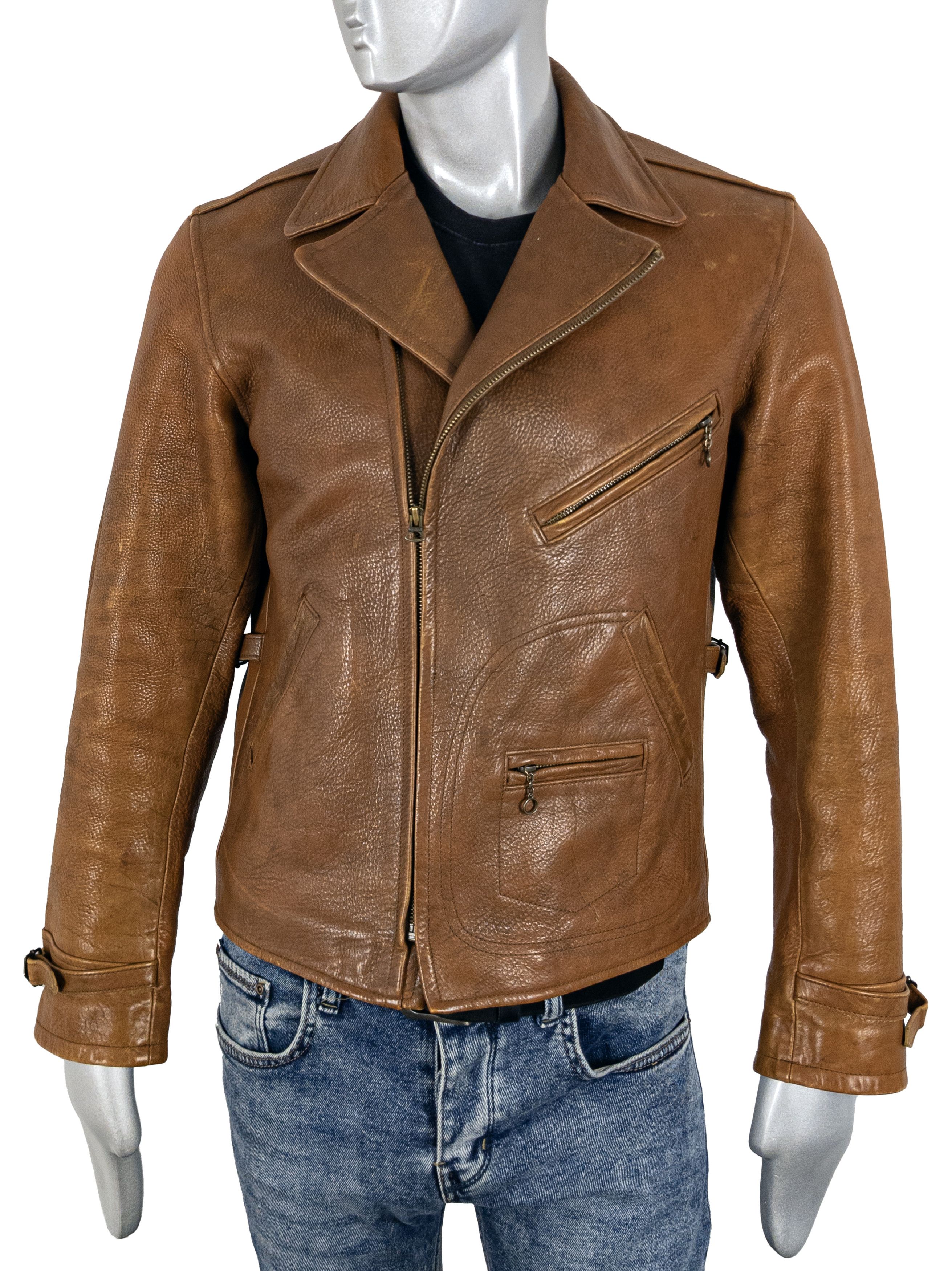 Vintage 90s Polo Ralph Lauren Leather Biker Jacket J 24 Type