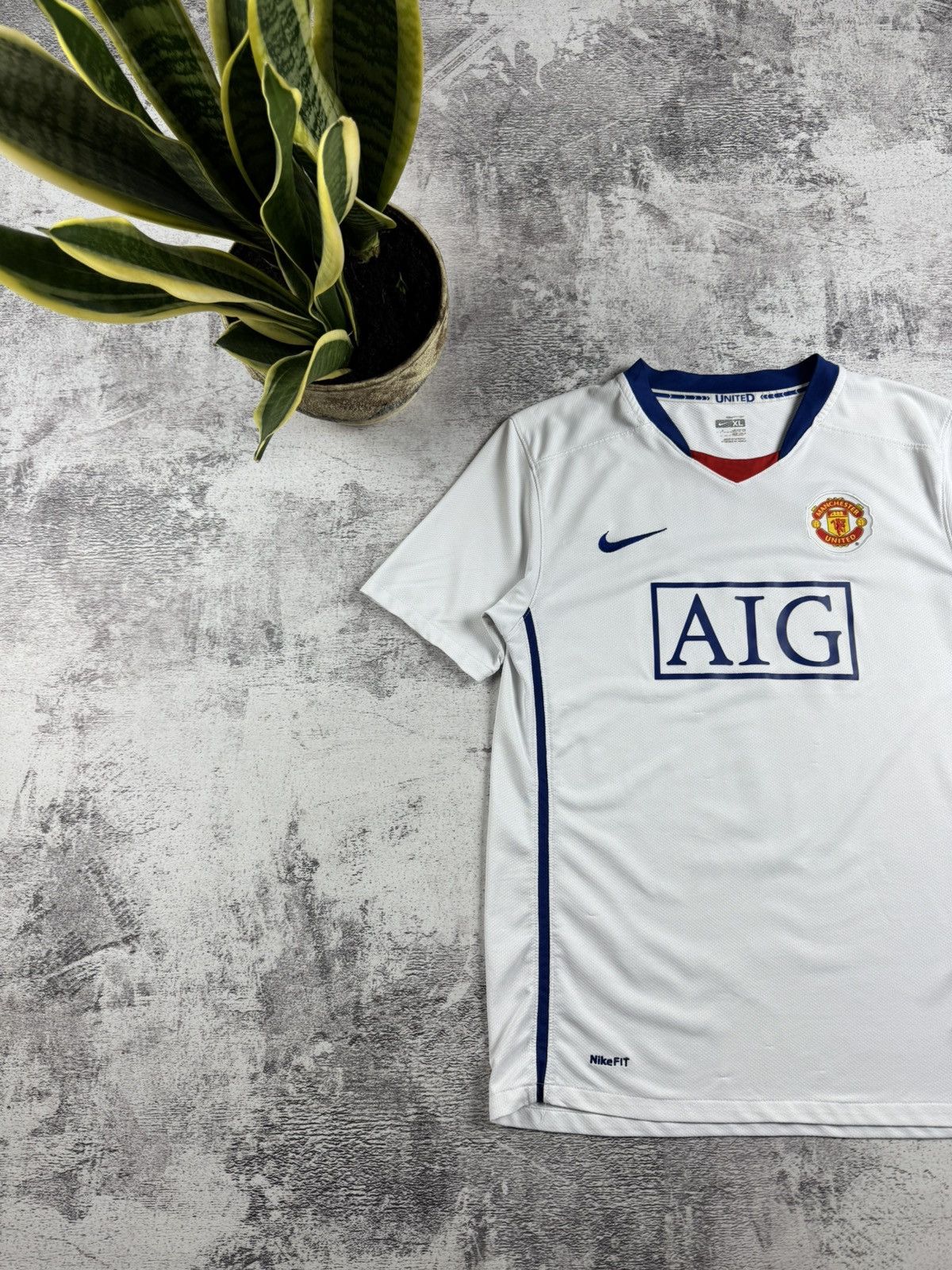 Nike Vintage Manchester United 2008/2010 White Soccer Football T Shirt Jersey Kit Size US S / EU 44-46 / 1 - 3 Thumbnail