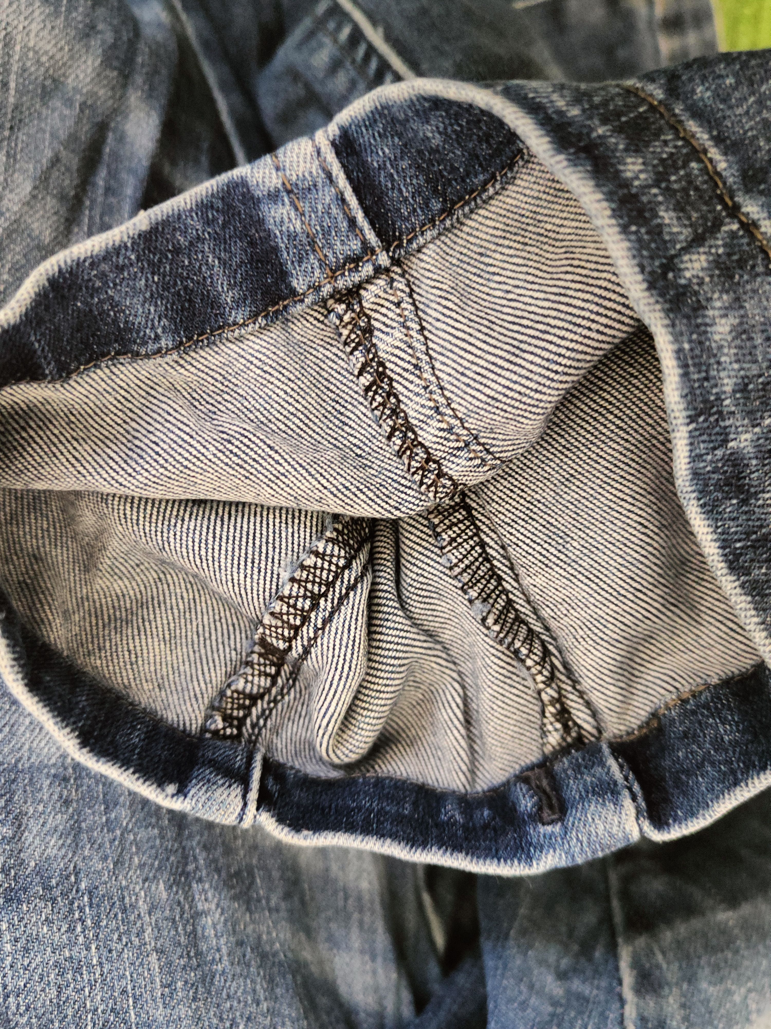 Japanese Brand I'z Frontier Blue Distressed Ripped Jeans #S2927 Size US 35 - 17 Thumbnail