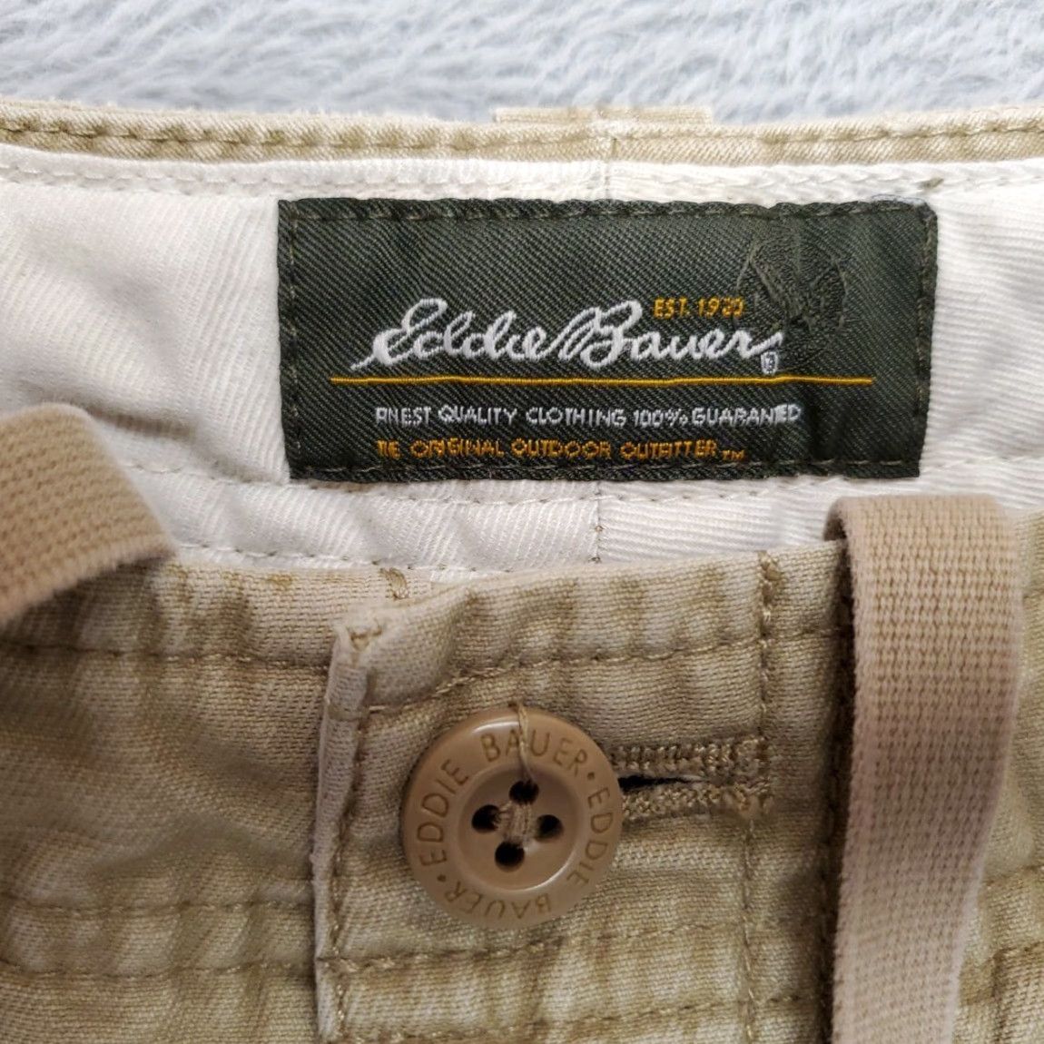 Eddie Bauer Eddie Bauer Cargo Shorts Men 32 Khaki Twill Outdoor Utility Drawstrings Beige Casual Pants Size US 32 / EU 48 - 3 Thumbnail