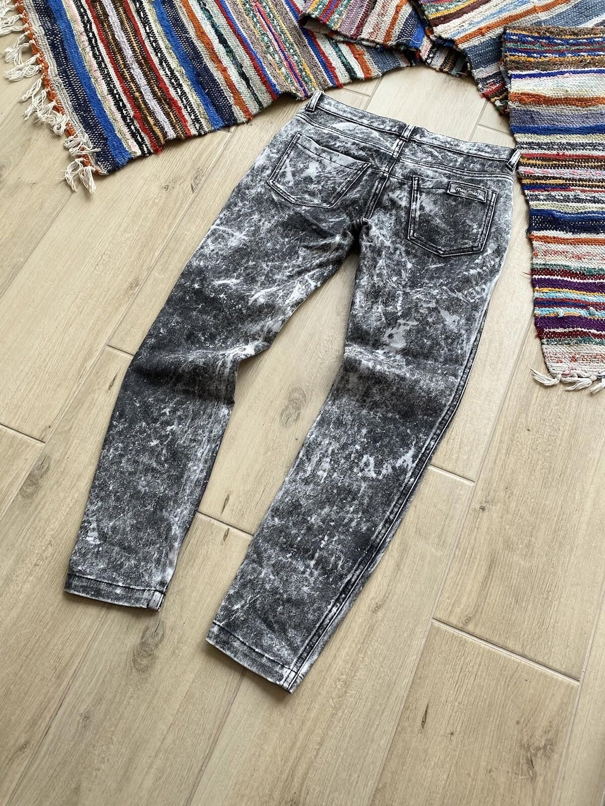 Miu Miu 2009 Miu Miu Painted Logo Pants Women’s Size 25" / US 0 / IT 36 - 4 Thumbnail