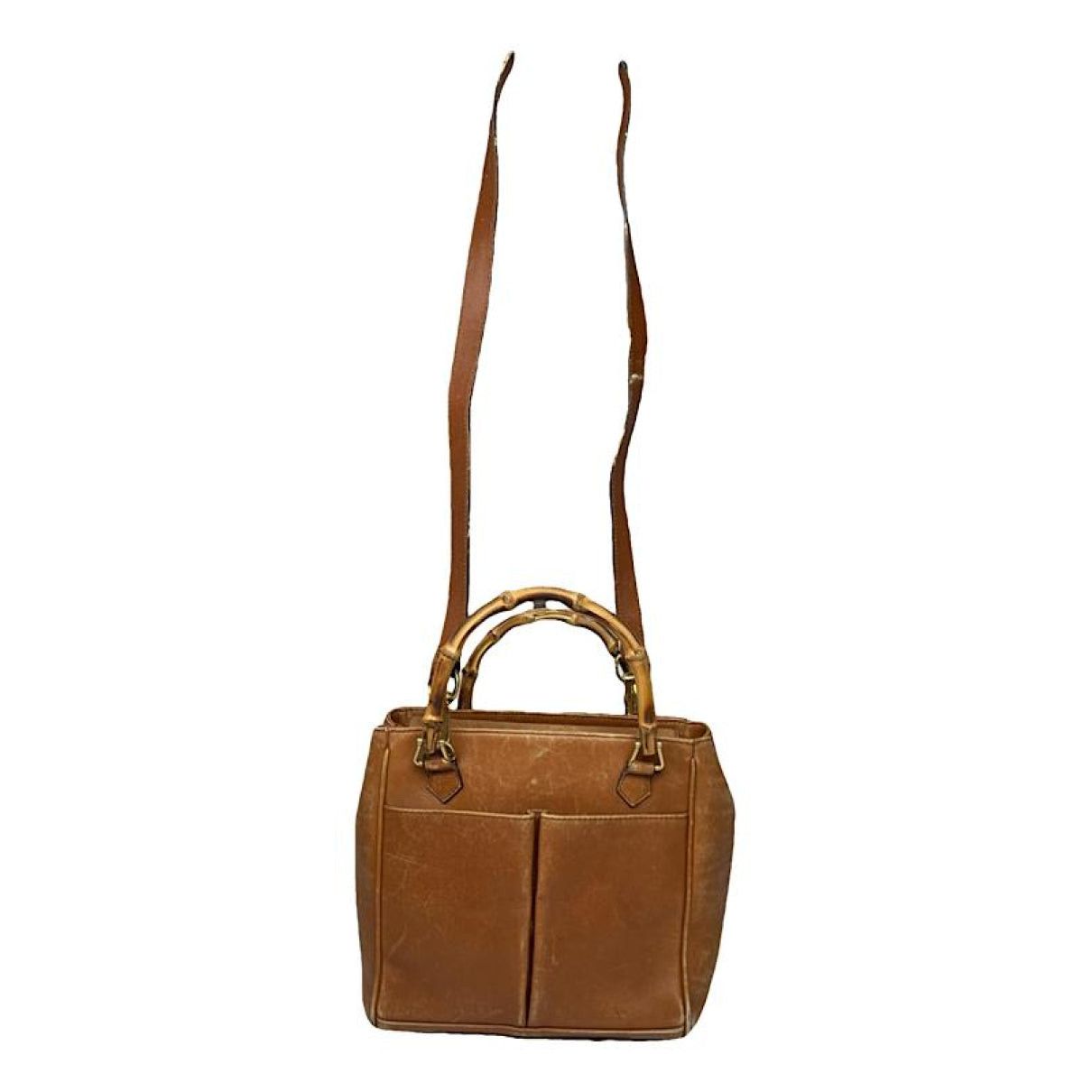 Gucci Convertible Bamboo Top Handle Brown Leather Handbag Size ONE SIZE - 1 Thumbnail