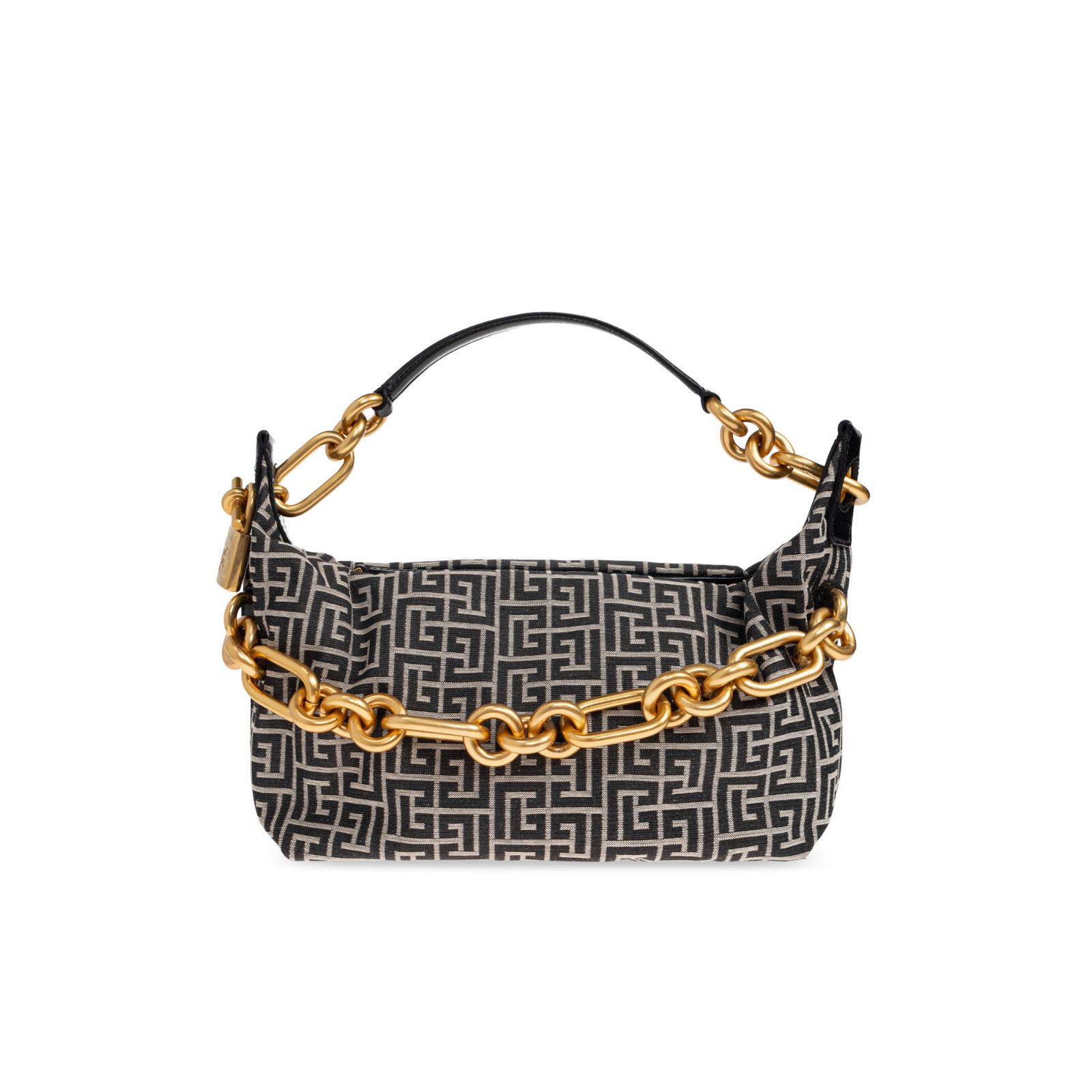 Balmain BALMAIN Sync Medium Black Jacquard Top Handle Bag New & Auth Size ONE SIZE - 1 Thumbnail