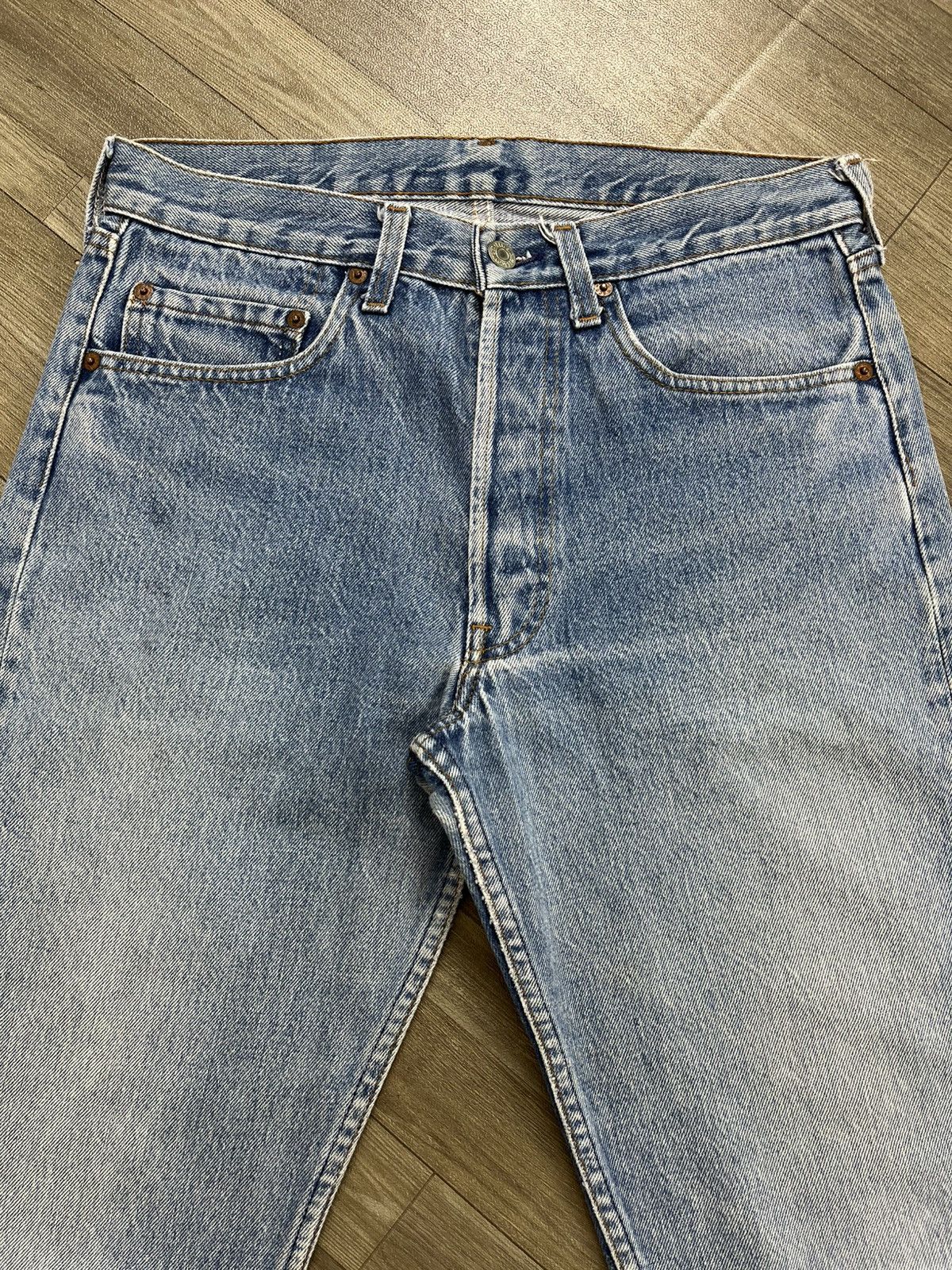 Levi's Vintage Clothing 🇺🇸1970s Vintage Levis 501XX Cut Off Straight Leg Blue Jeans Size US 29 - 2 Thumbnail