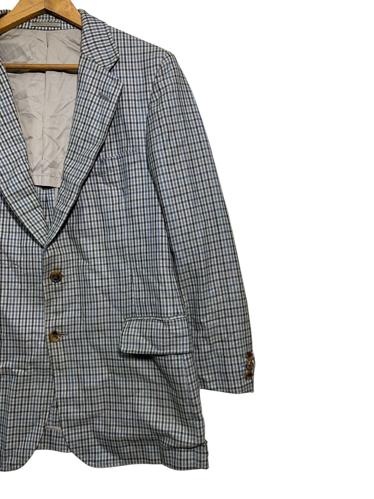 Burberry 🔥VTG BURBERRYS GINGHAM CHECKERED BLAZER COAT Size US M / EU 48-50 / 2 - 3 Thumbnail