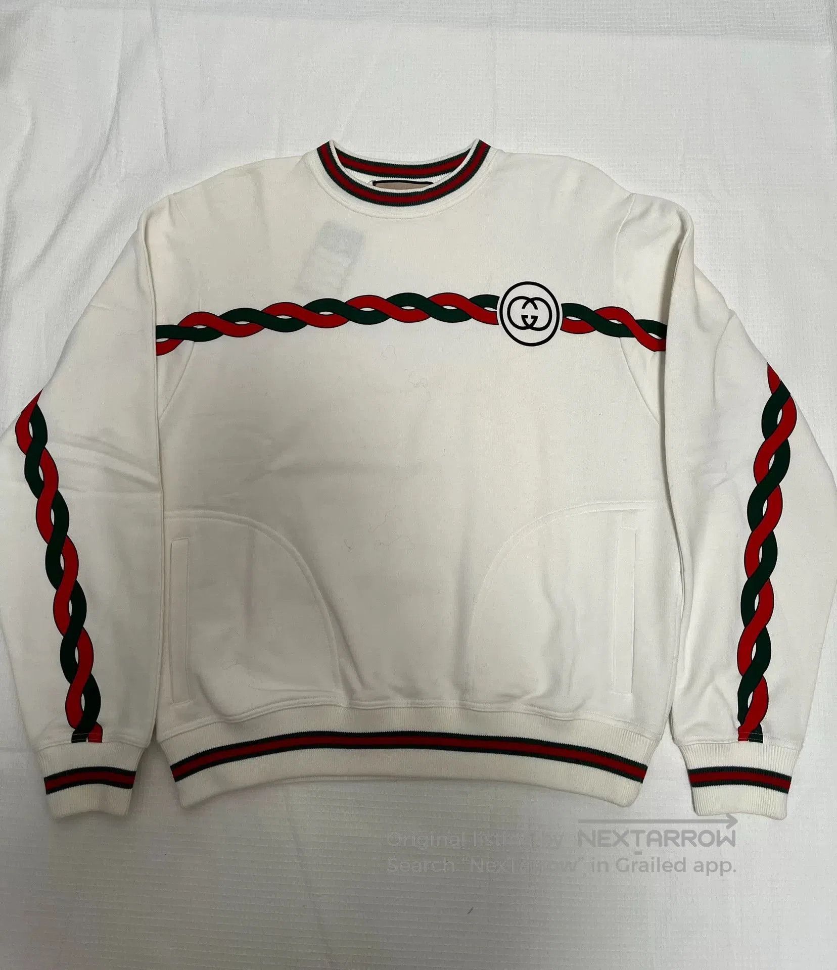 Gucci Gucci White Crewneck Sweatshirt S. Size US S / EU 44-46 / 1 - 1 Thumbnail