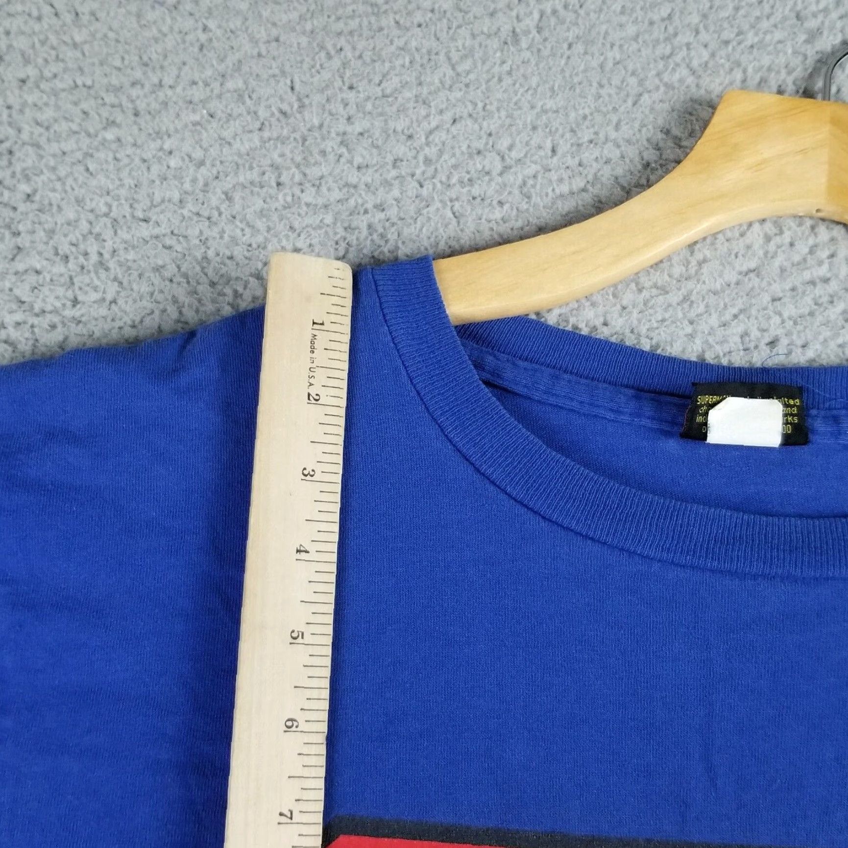 Vintage VINTAGE Warner Bros Superman T-Shirt Large Adult Blue 2000 DC Comics US 2000s Men Size US L / EU 52-54 / 3 - 3 Thumbnail