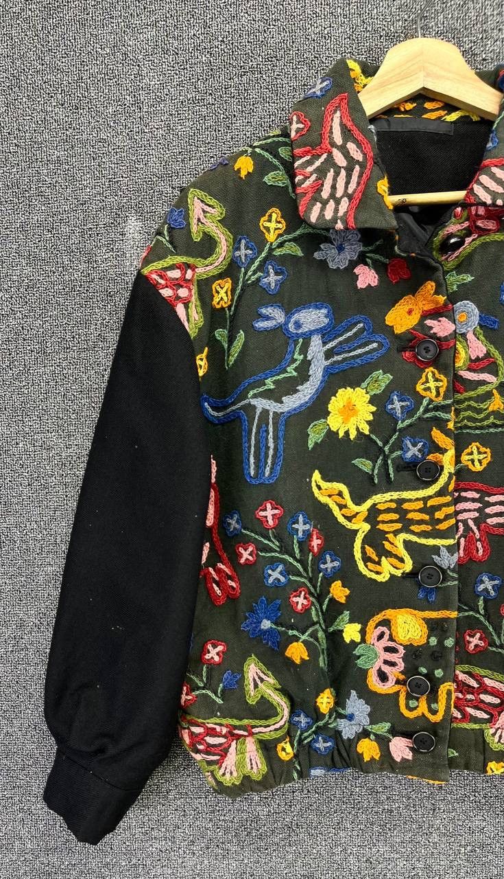 Japanese Brand Vintage Japanese Shashiko Wool Cardigan Jacket Size M / US 6-8 / IT 42-44 - 3 Thumbnail