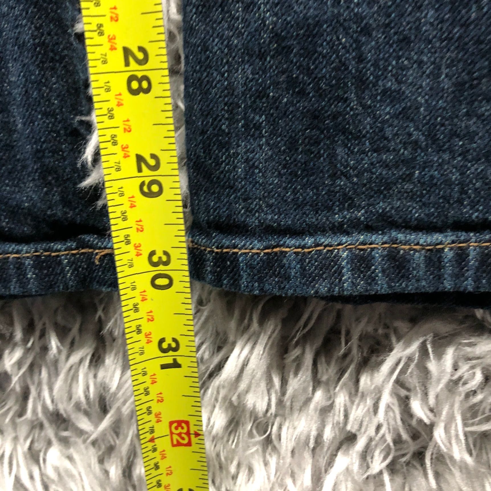 Denime Axcess Jeans Womens Size 10 Regular 32 Blue Denim Bootcut Stretch Dark Wash Slim Rise Mid 8.5-10.5 Inseam 31 in 5-Pocket Logo Button Zipper Size 32" / US 10 / IT 46 - 3 Thumbnail