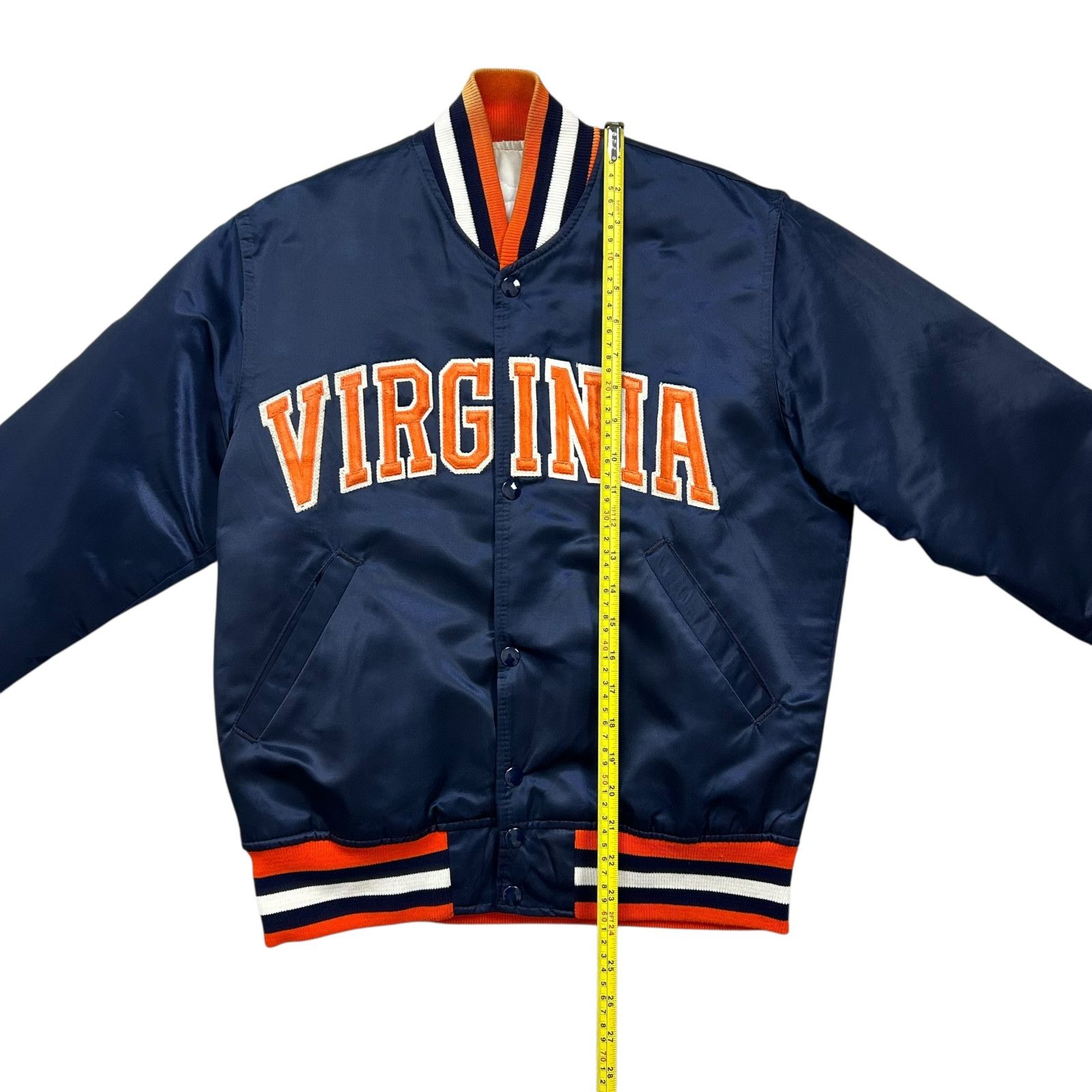 NCAA VTG 90s NCAA Virginia Cavaliers STARTER SATIN JACKET BOMBER Size US S / EU 44-46 / 1 - 9 Thumbnail